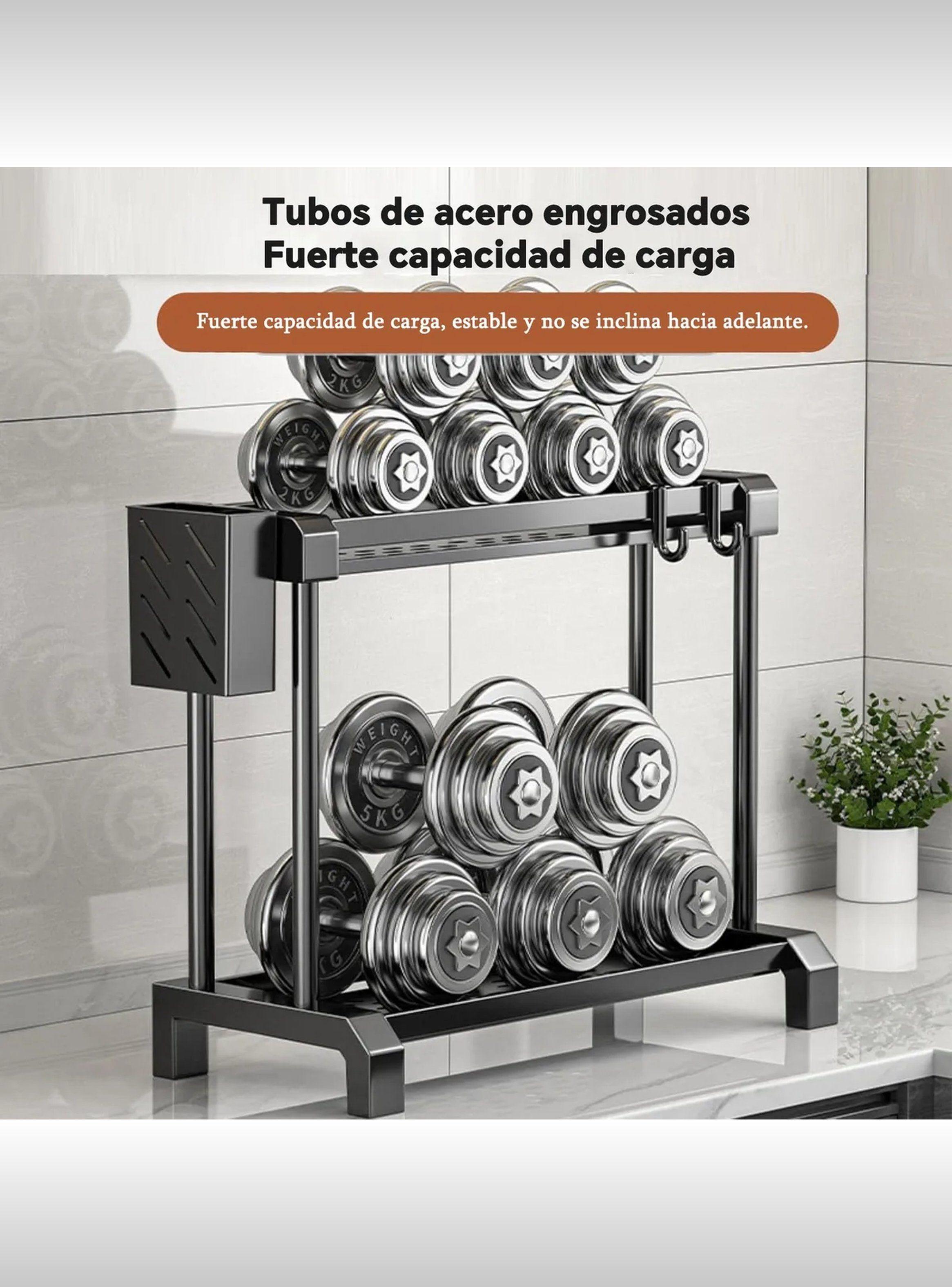 Organizador De Cocina Metálico Doble Nivel Negro 30cm x 18cm-4