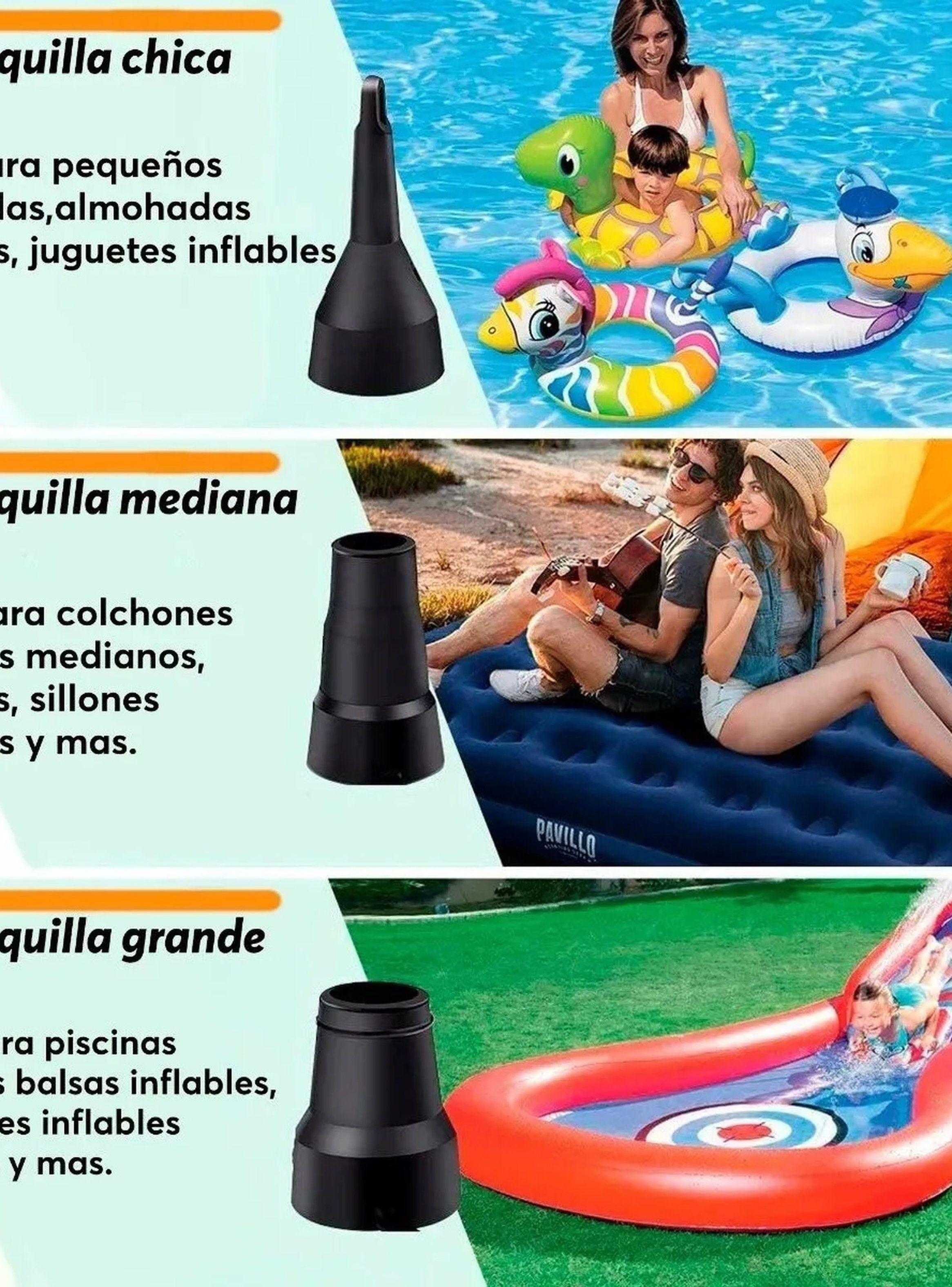 Bomba de Aire Eléctrica Portátil Inflado y Desinflado Cargador 12V-7