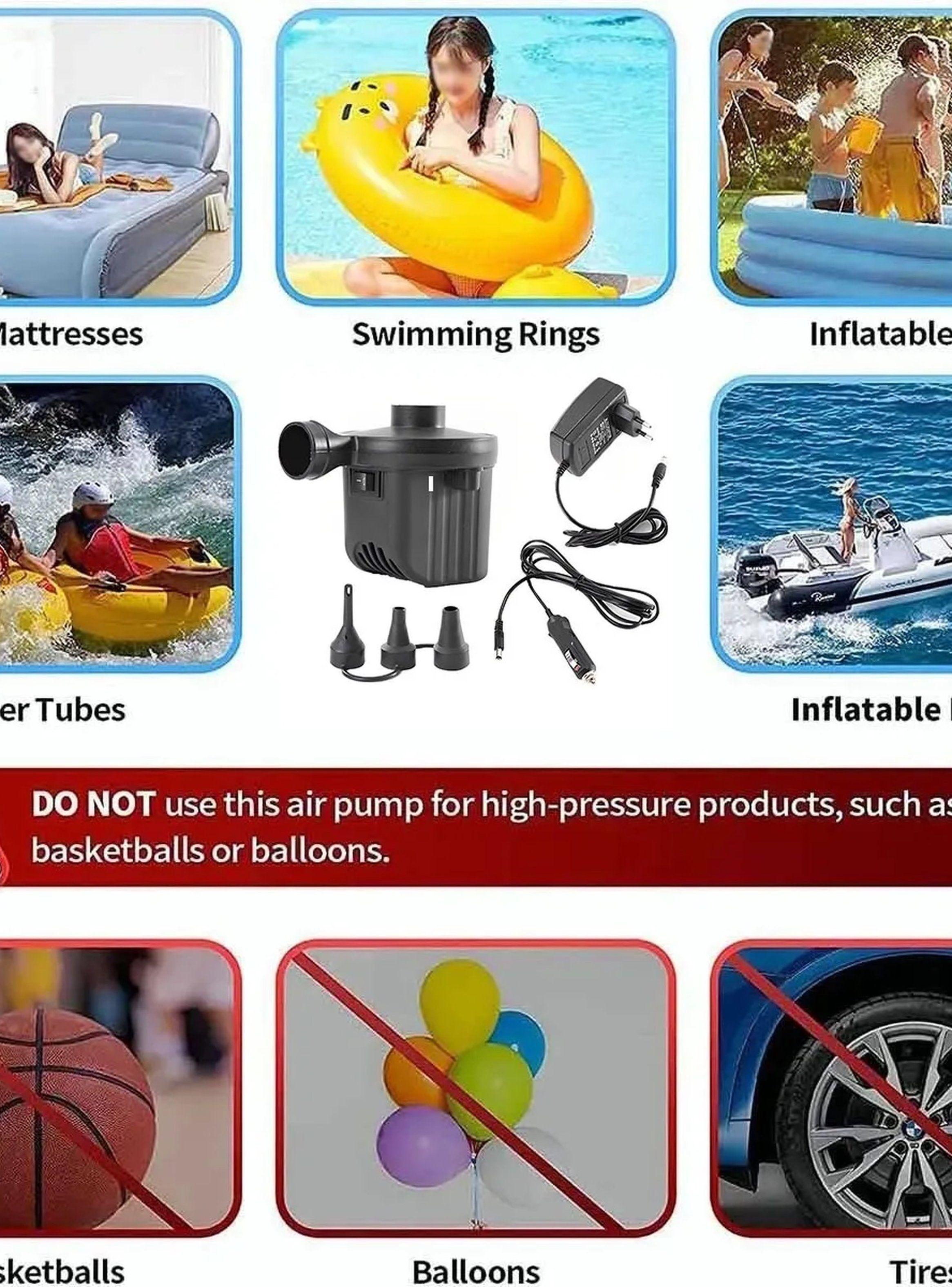 Bomba de Aire Eléctrica Portátil Inflado y Desinflado Cargador 12V-9