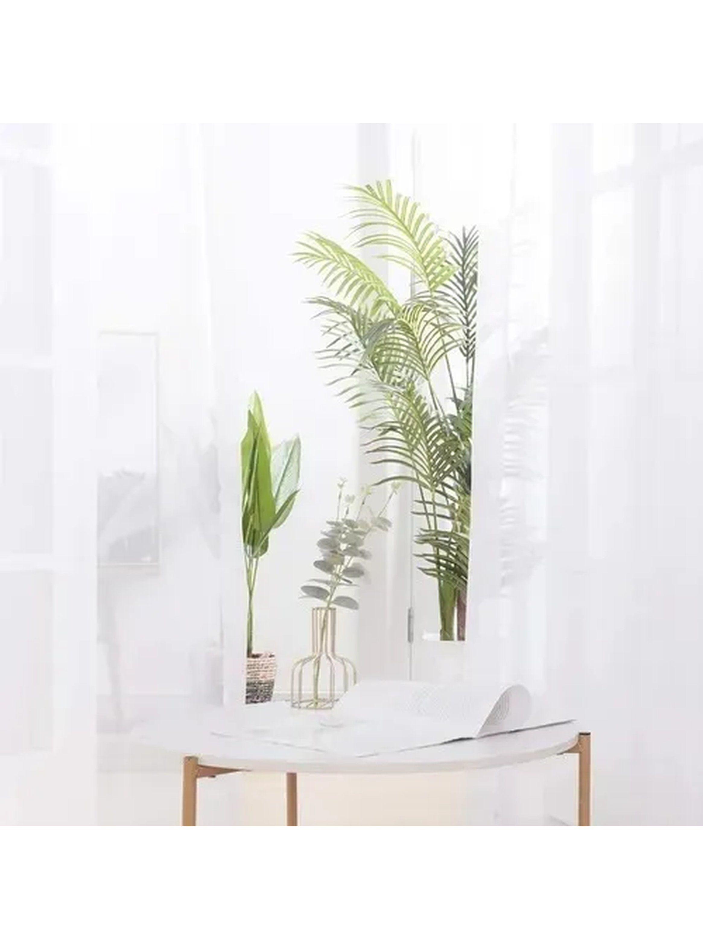 Cortinas Transparentes de Gasa Blancas para Ventana 140x240 cm-1