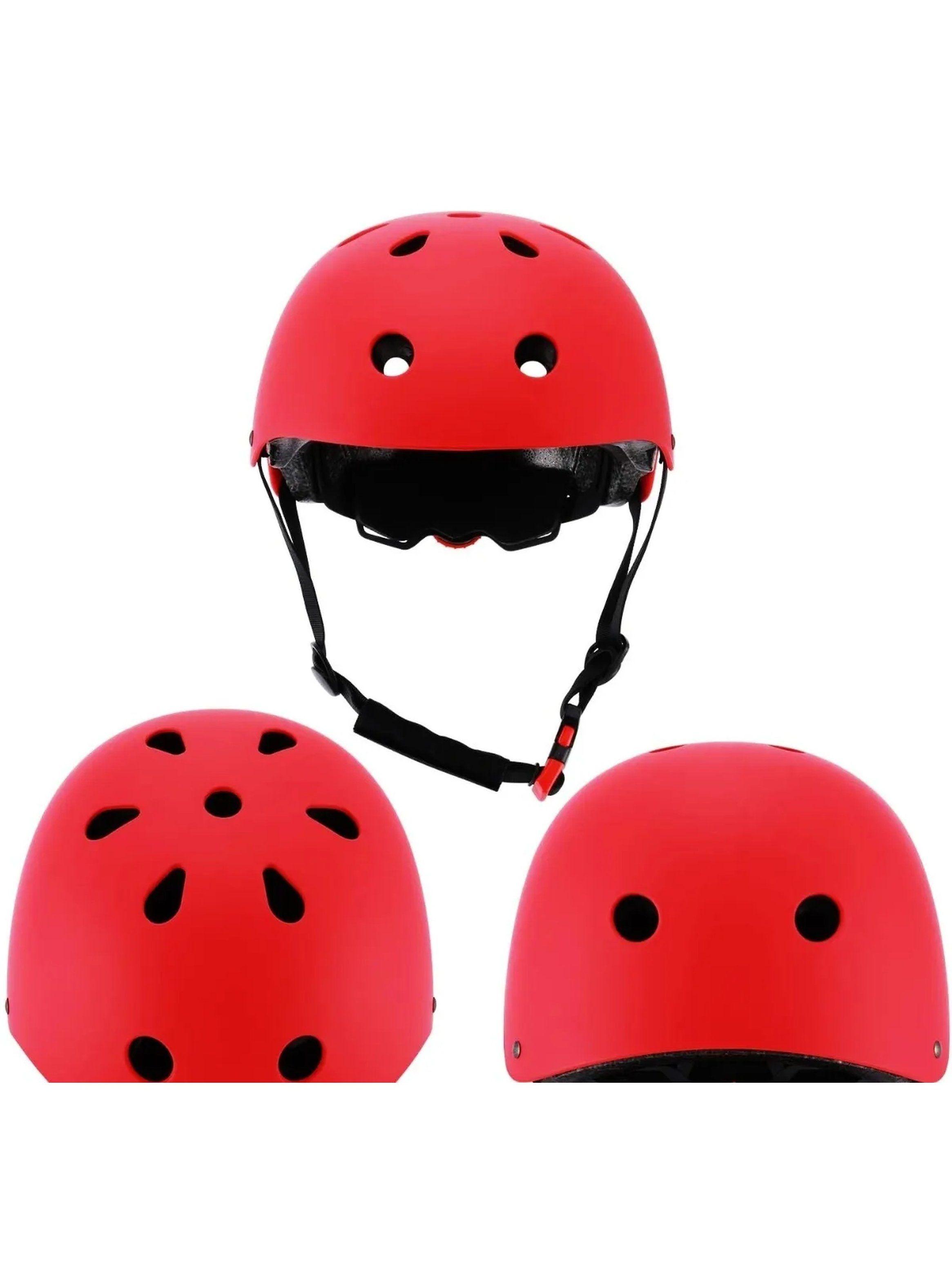 Casco de Skate con Protecciones Ajustables Rojo-1