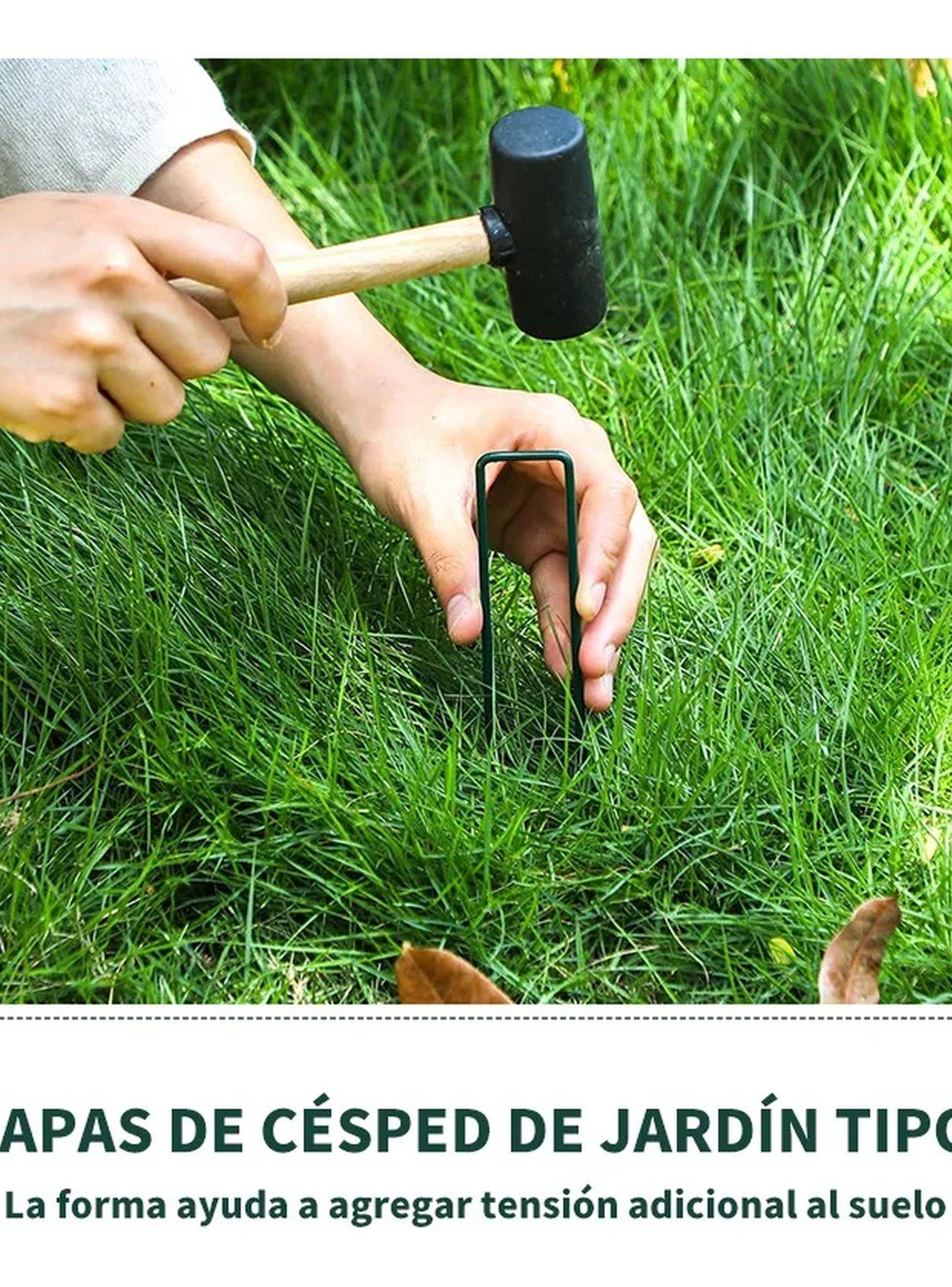 Ganchos para Jardín de Acero Galvanizado Verde 15cm-4