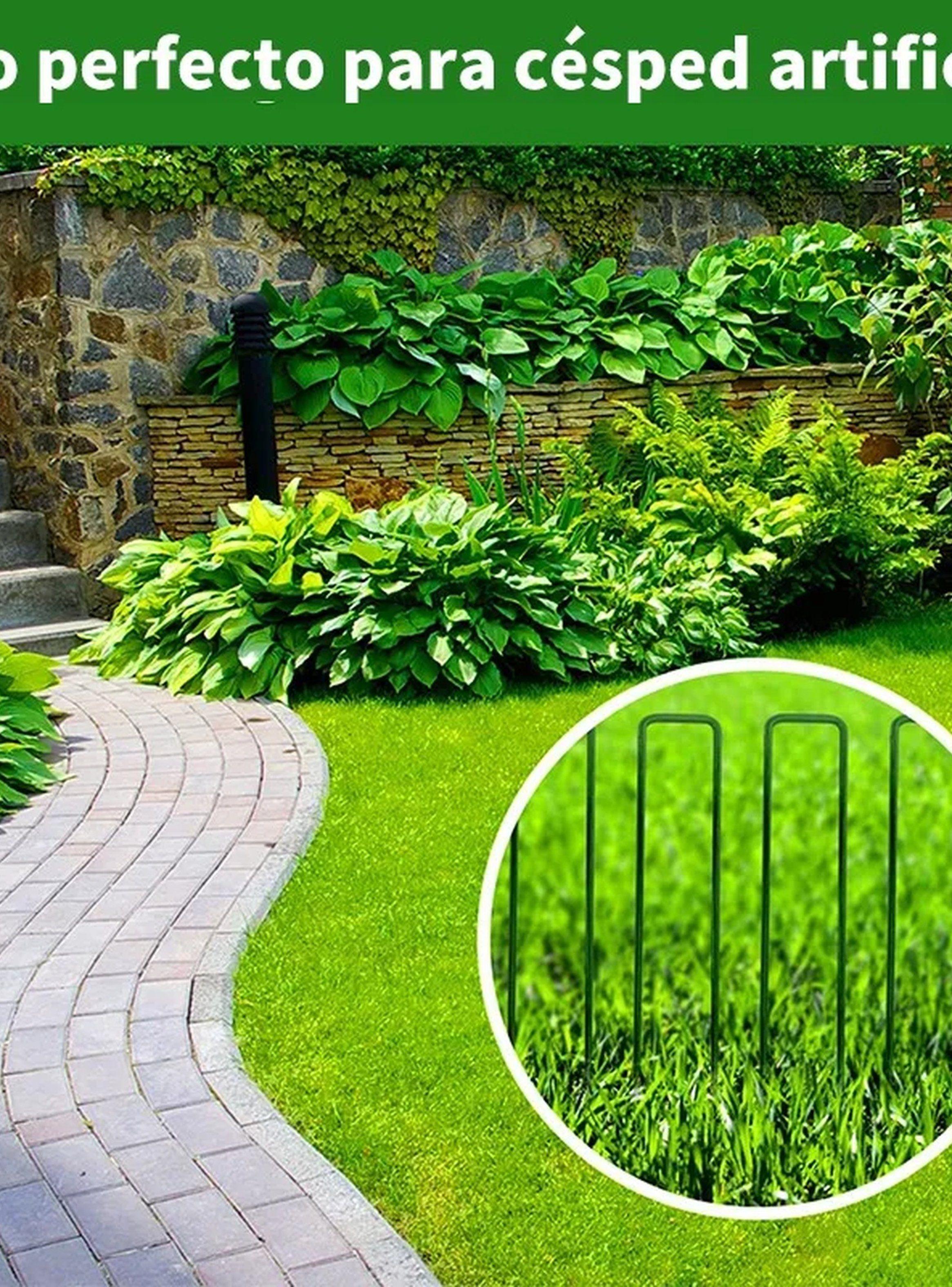 Ganchos para Jardín de Acero Galvanizado Verde 15cm-5