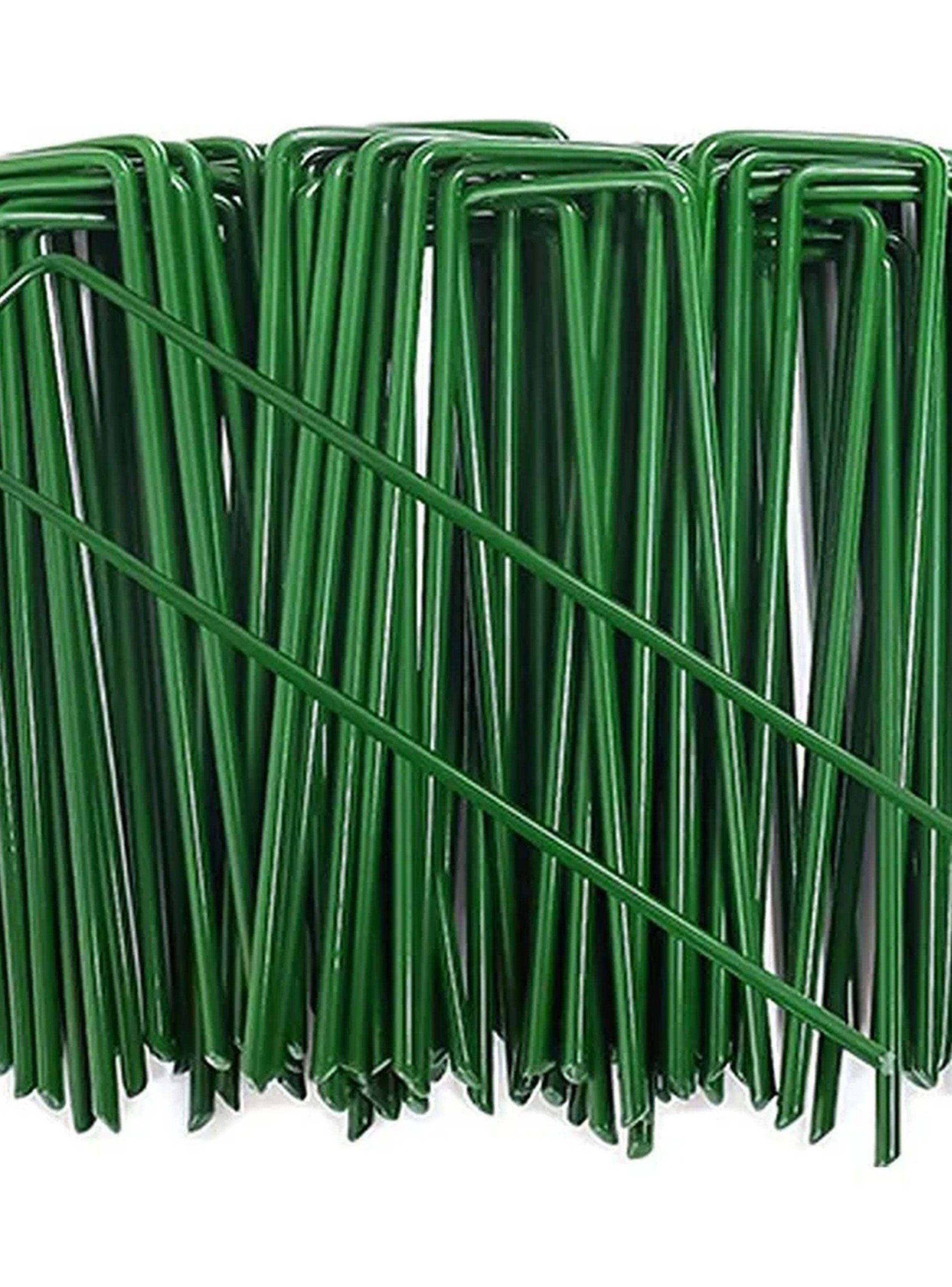 Ganchos para Jardín de Acero Galvanizado Verde 15cm-9