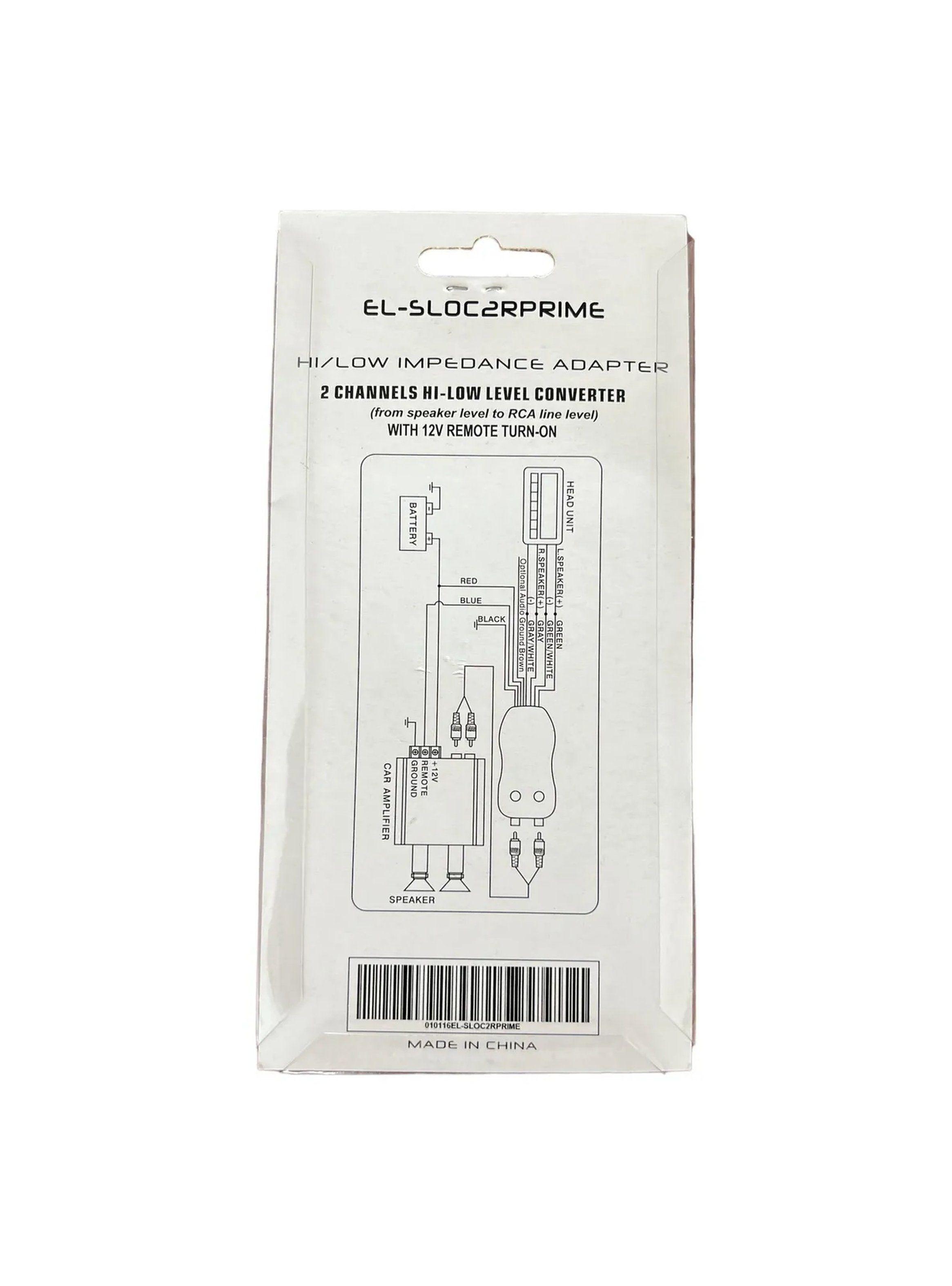 Adaptador Hi/Low Impedancia 2 Canales Convertidor Nivel RCA-1