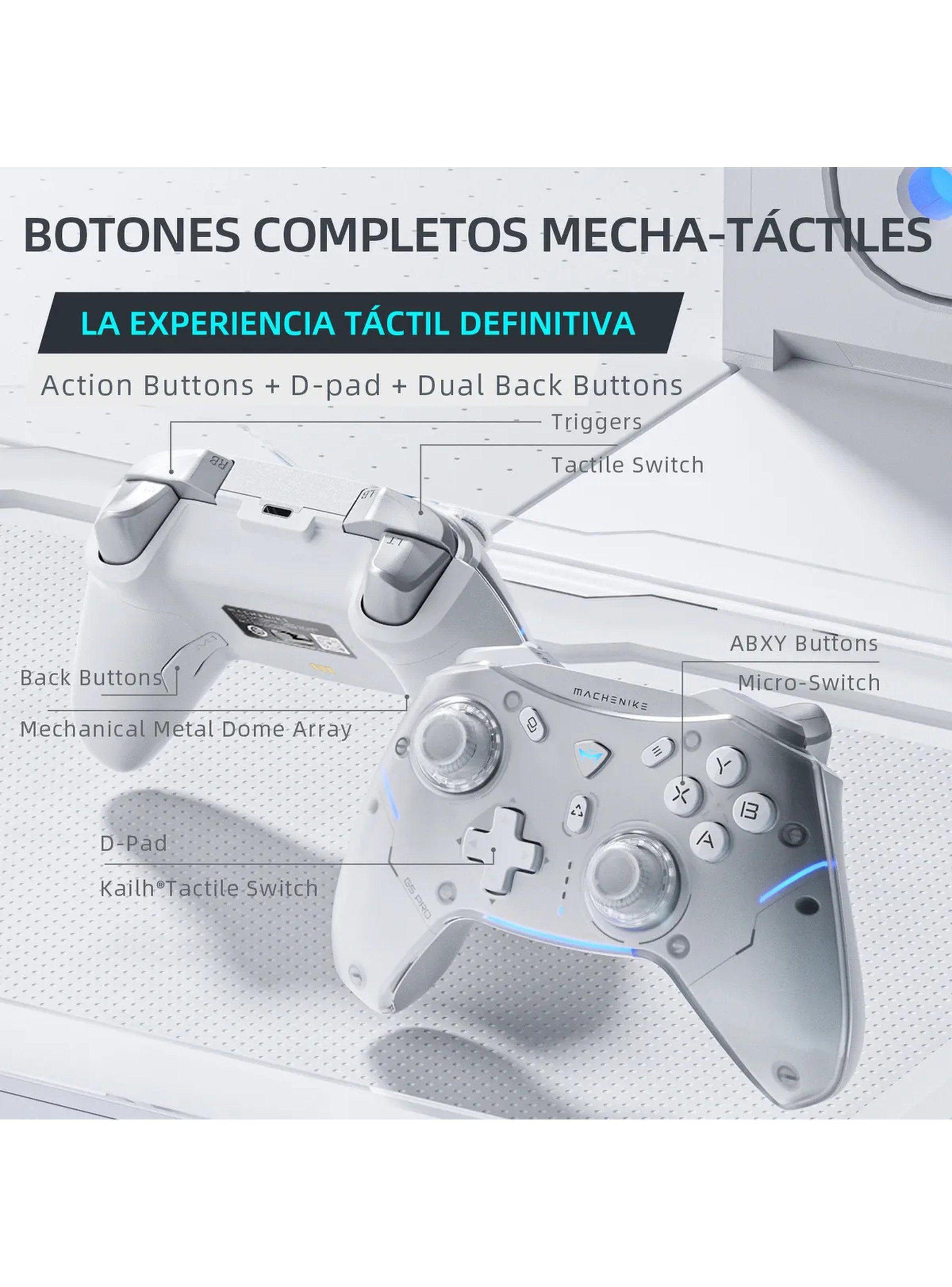 Controlador de Videojuegos G5 Pro Mecánico Blanco Multiplataforma-5