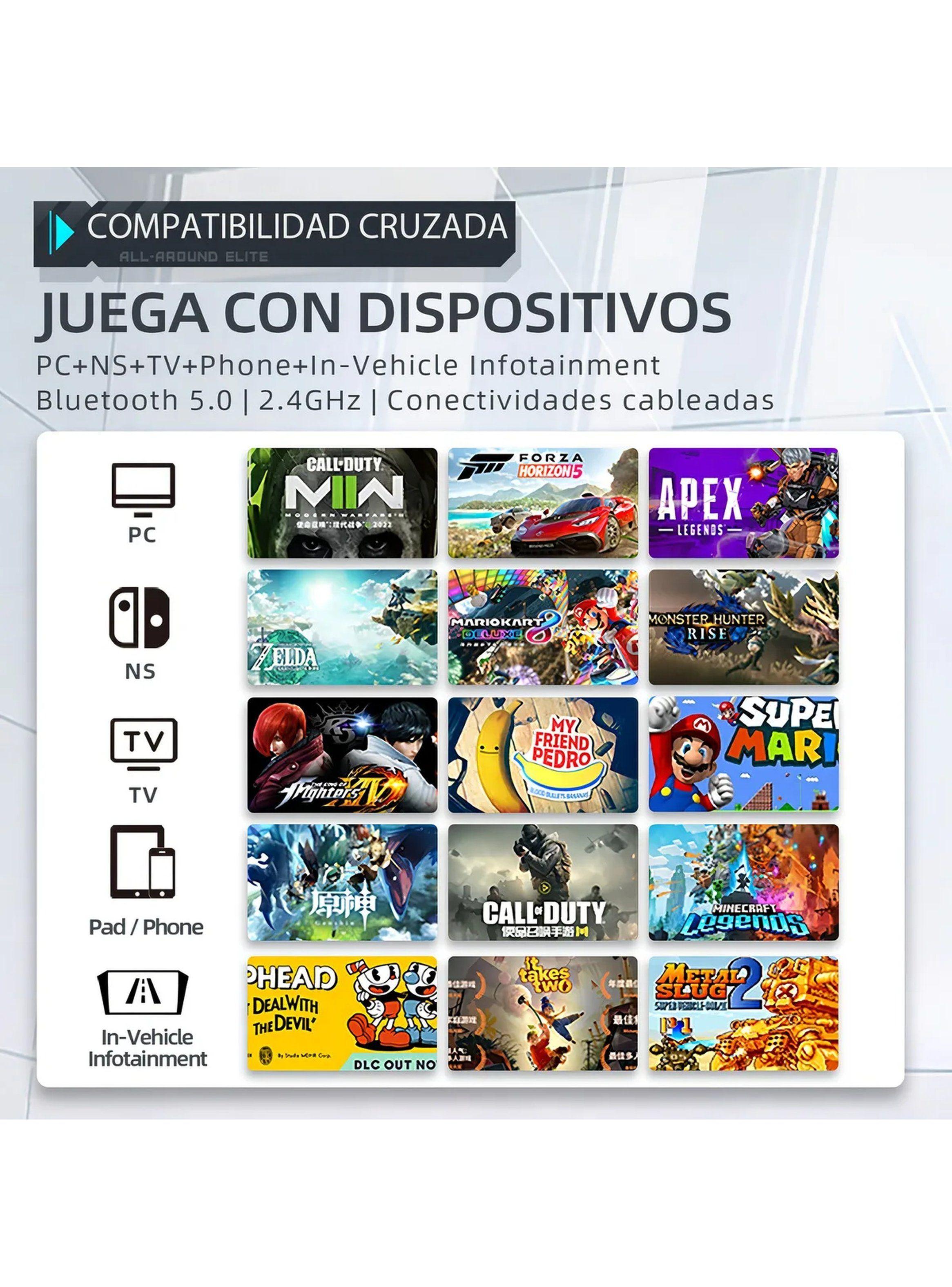 Controlador de Videojuegos G5 Pro Mecánico Blanco Multiplataforma-6