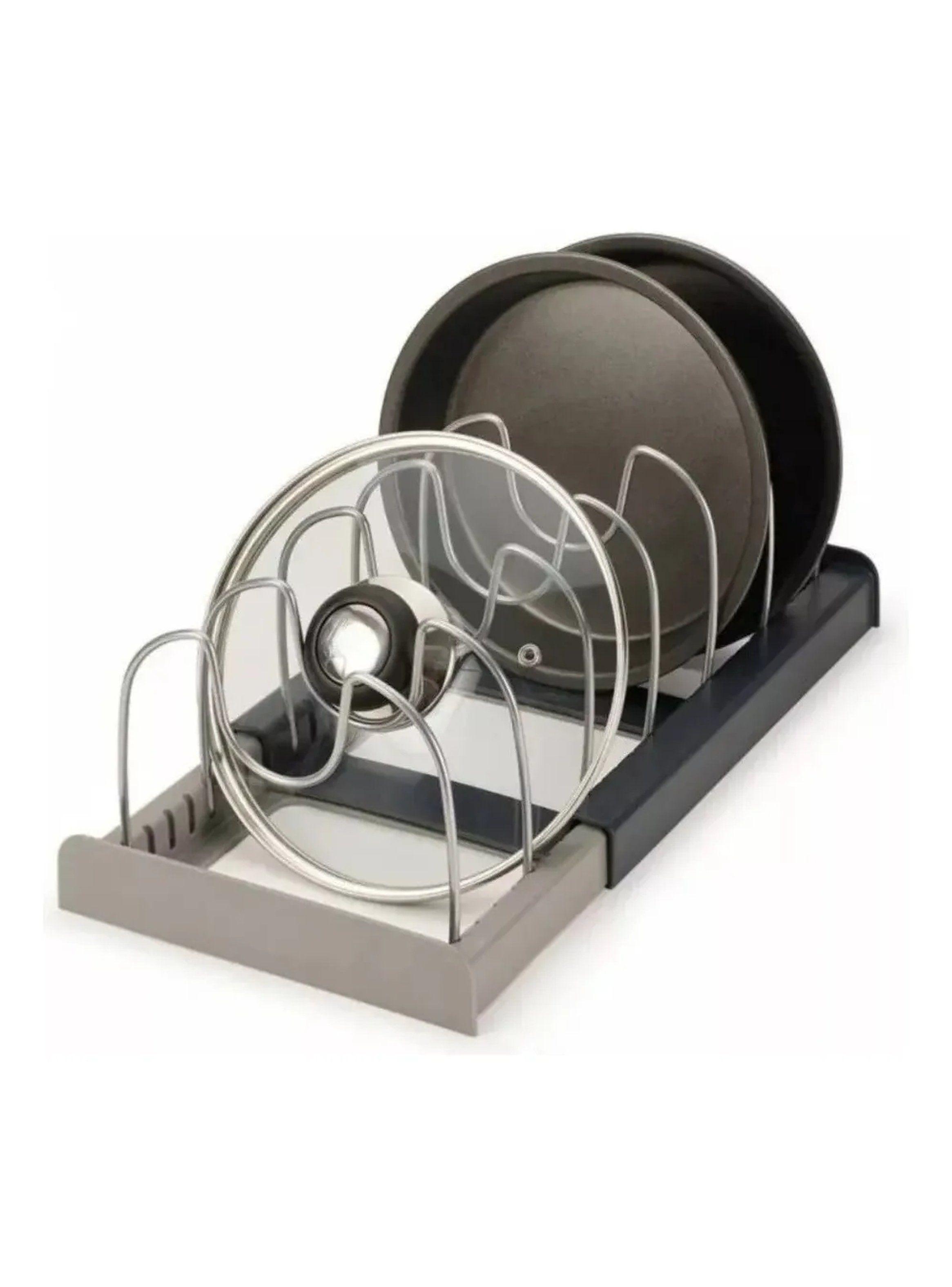 Organizador de Ollas y Tapas Ajustable Acero Inoxidable-0