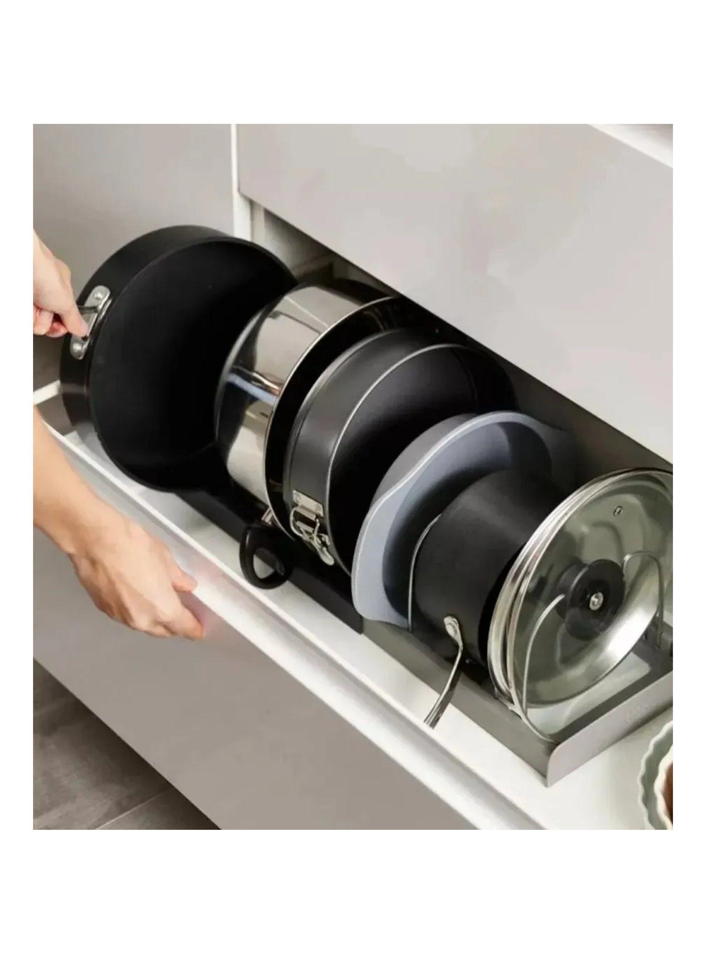Organizador de Ollas y Tapas Ajustable Acero Inoxidable-1