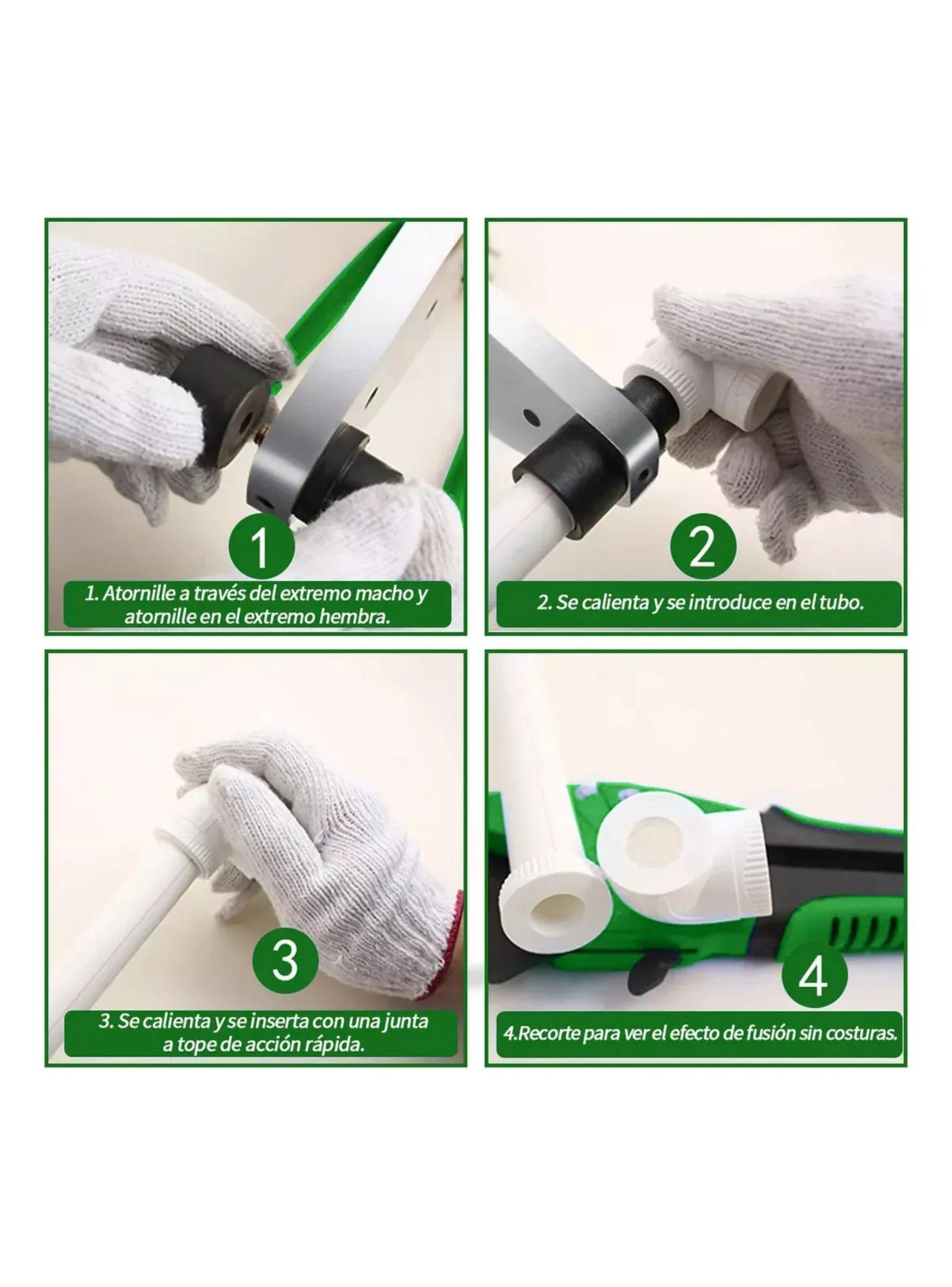 Máquina Soldadora de Tubos Plástica Kit Ajustable 6 Dados-6