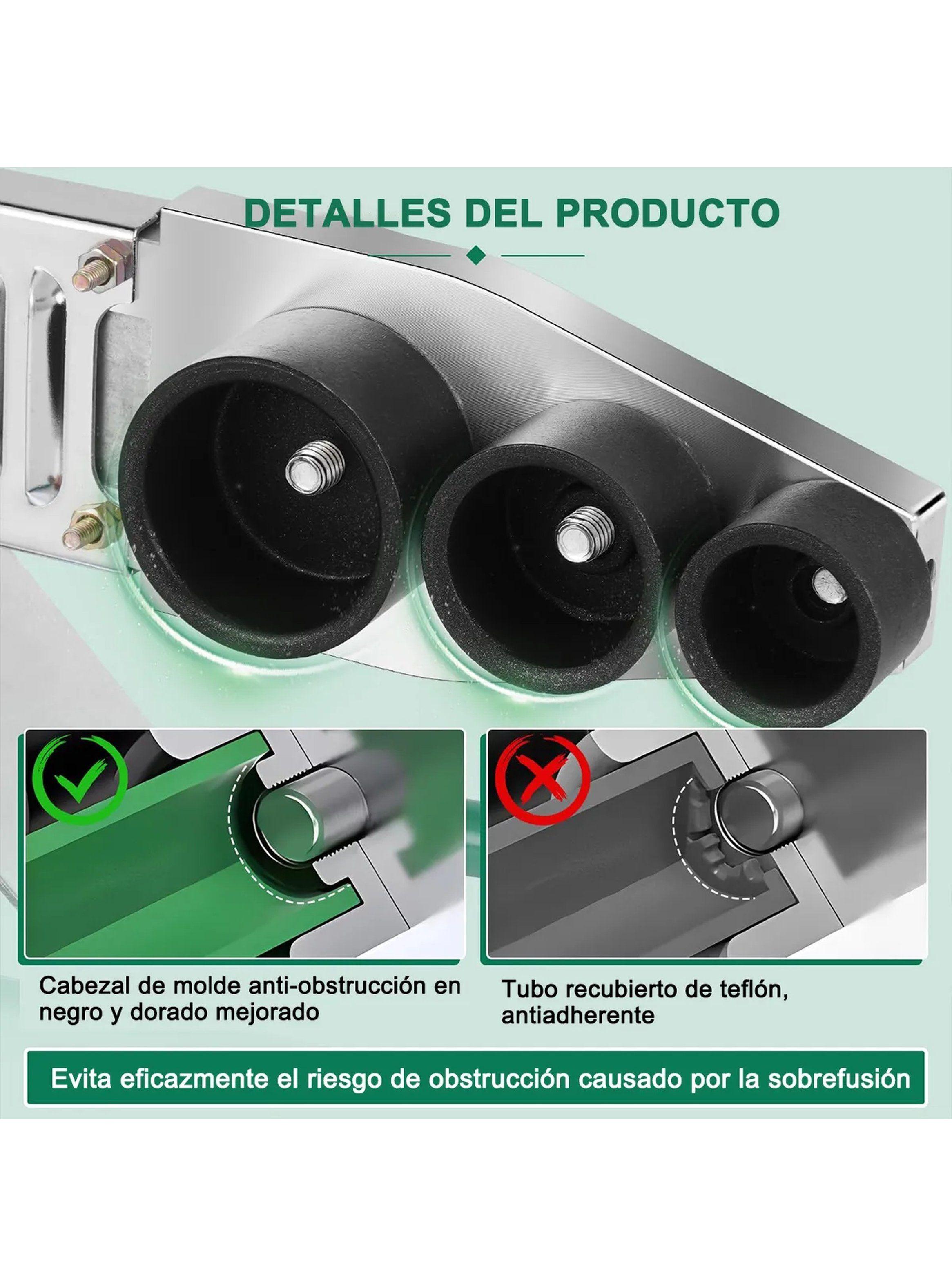 Máquina Soldadora de Tubos Plástica Kit Ajustable 6 Dados-8