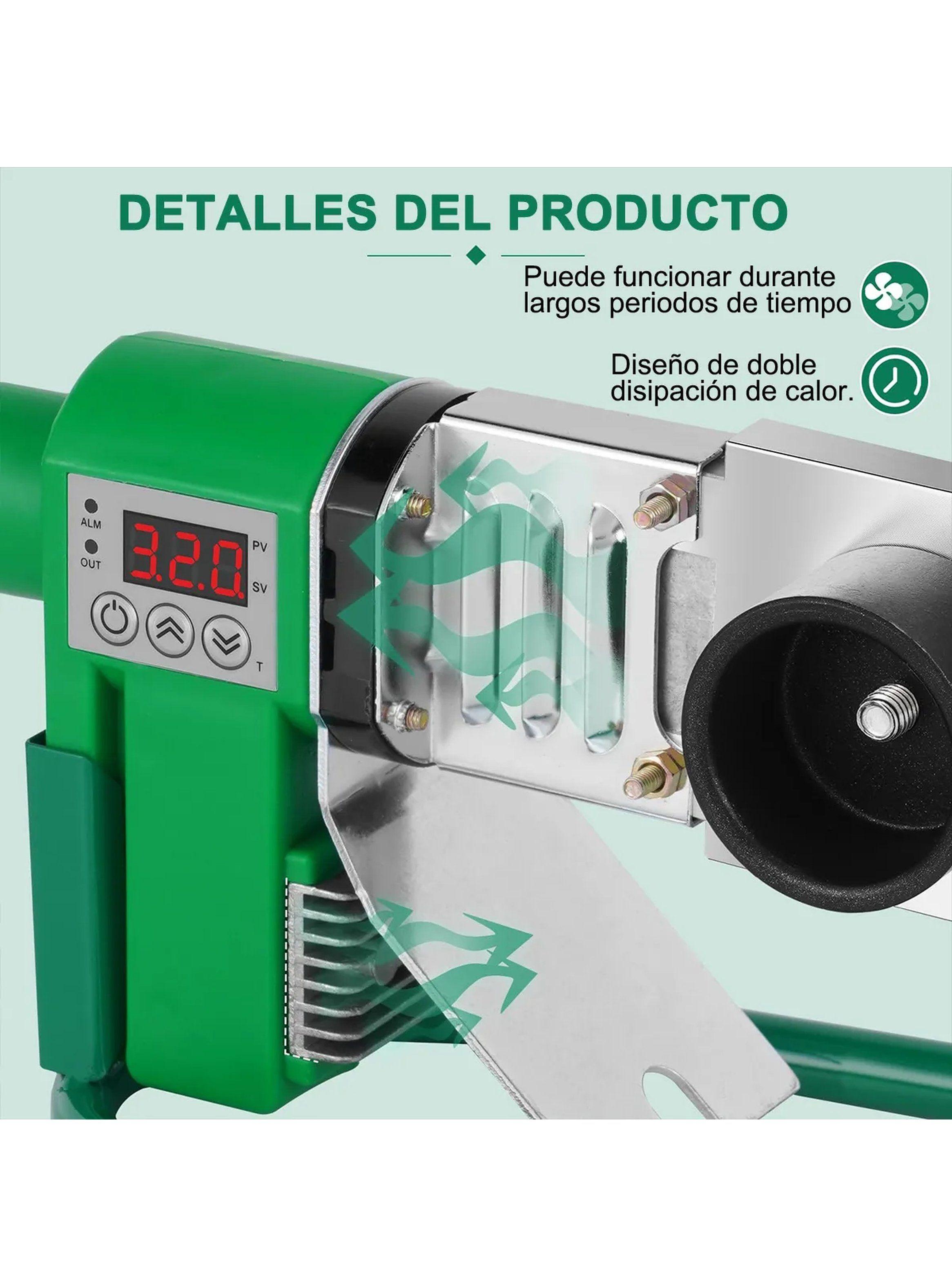 Máquina Soldadora de Tubos Plástica Kit Ajustable 6 Dados-9