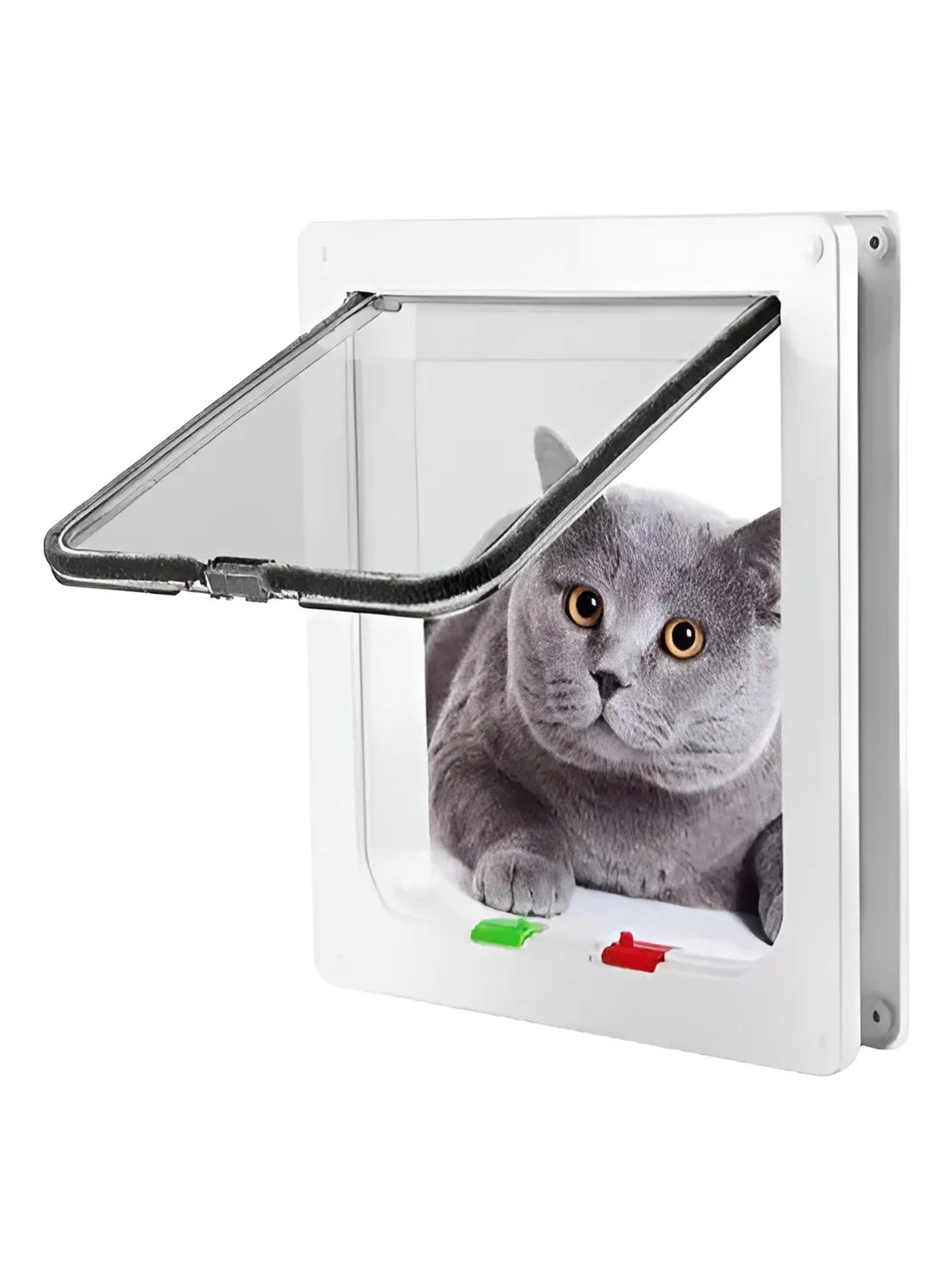 Puerta para Gatos Plástico ABS 4 Vías con Pestillo-0