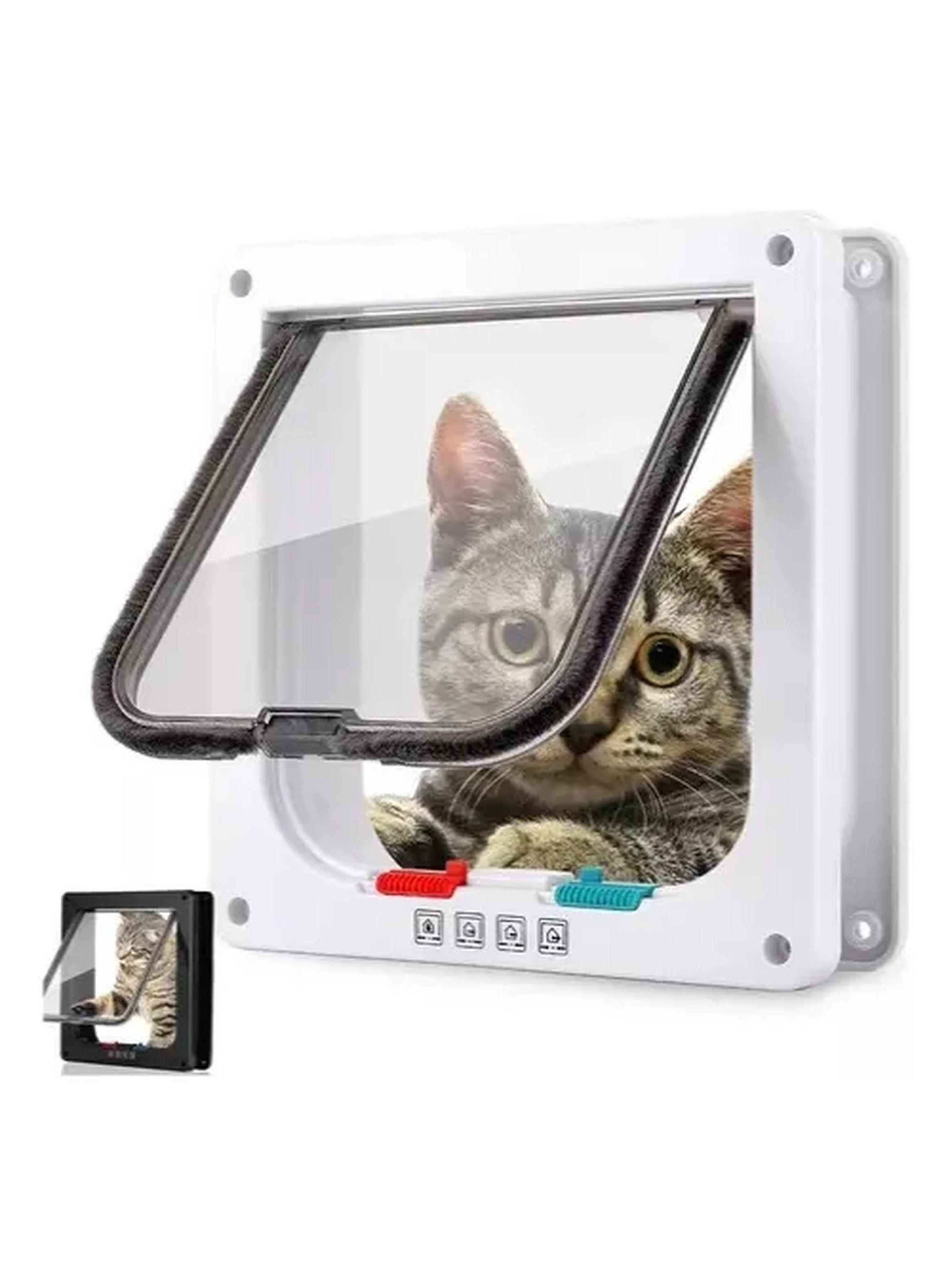 Puerta para Gatos Plástico ABS 4 Vías con Pestillo-2