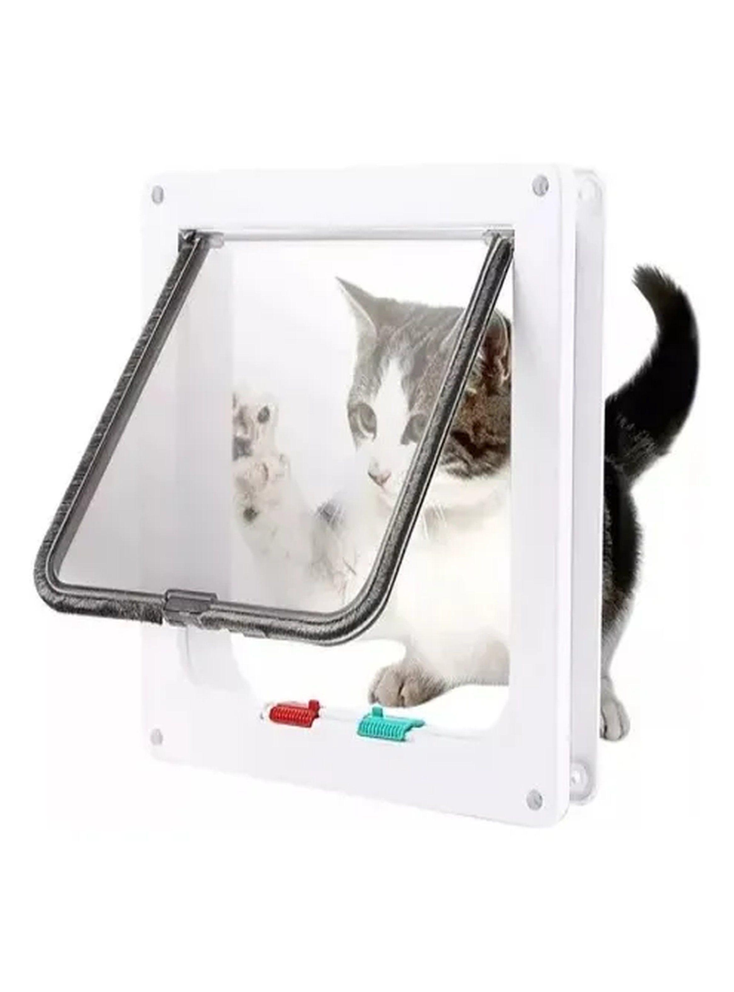 Puerta para Gatos Plástico ABS 4 Vías con Pestillo-3