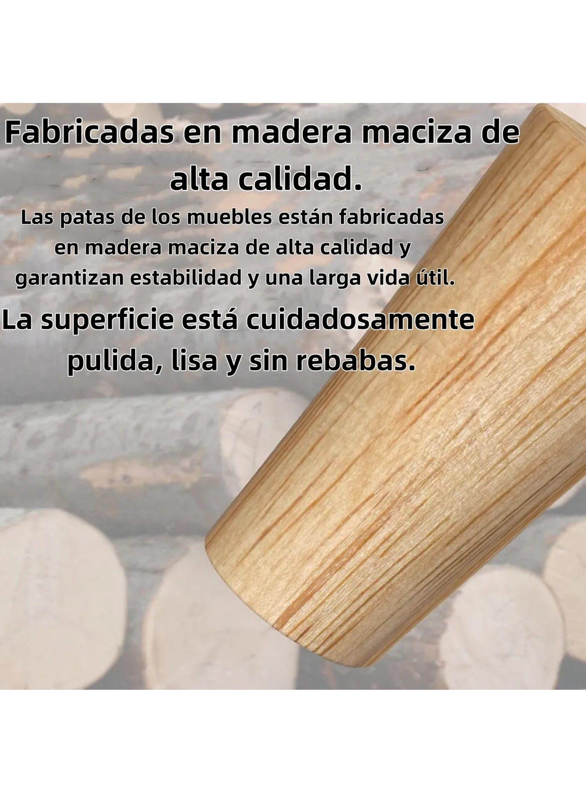 Patas Para Muebles Madera 20cm Tornillos Almohadillas Antideslizantes-6