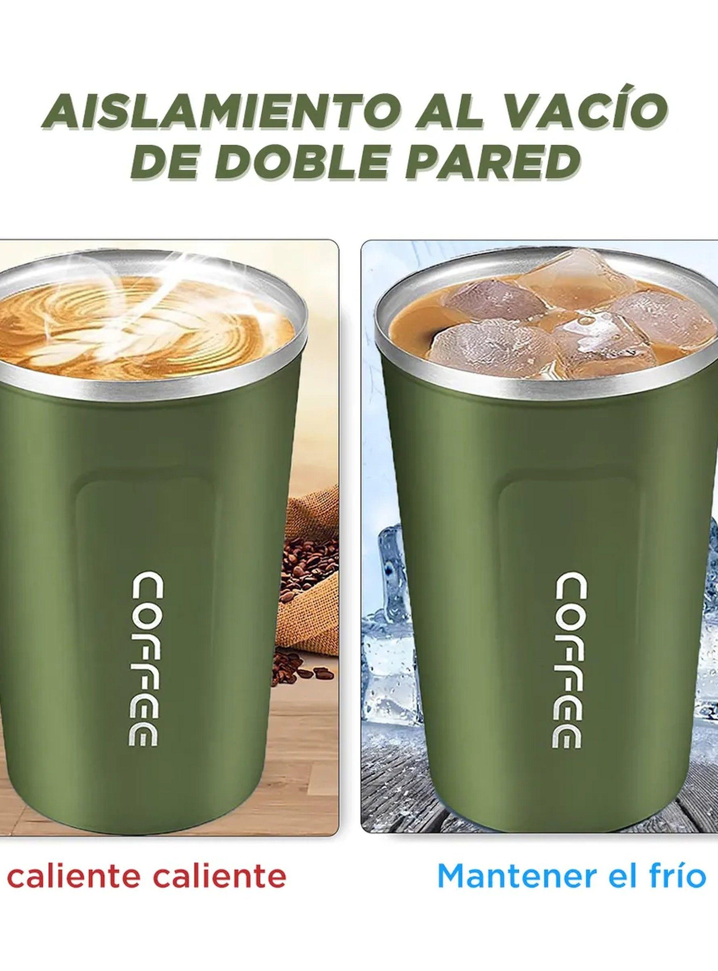 Taza Térmica Acero Inoxidable 304 500ml Verde A Prueba de Fugas-3