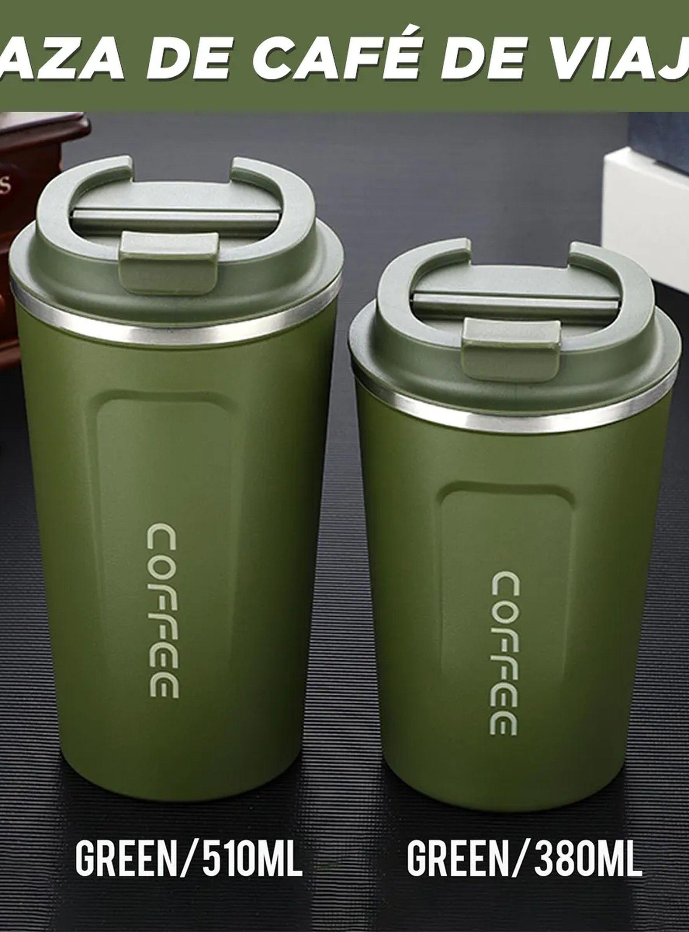 Taza Térmica Acero Inoxidable 304 500ml Verde A Prueba de Fugas-5