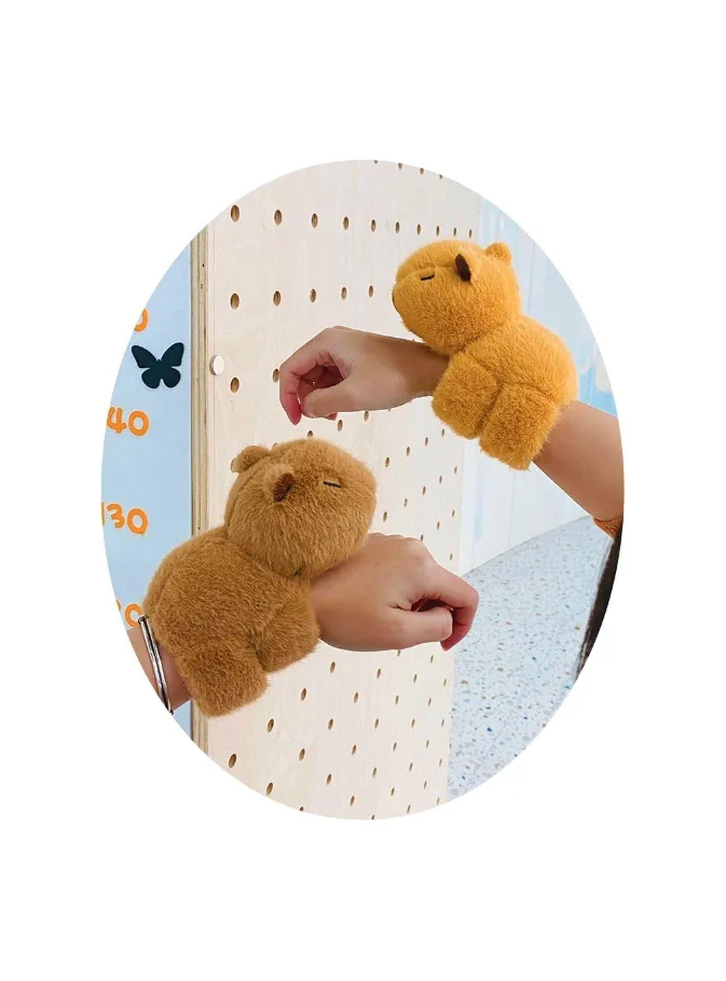 Pulsera de Peluche Ajustable Diseño Animal Marrón-1