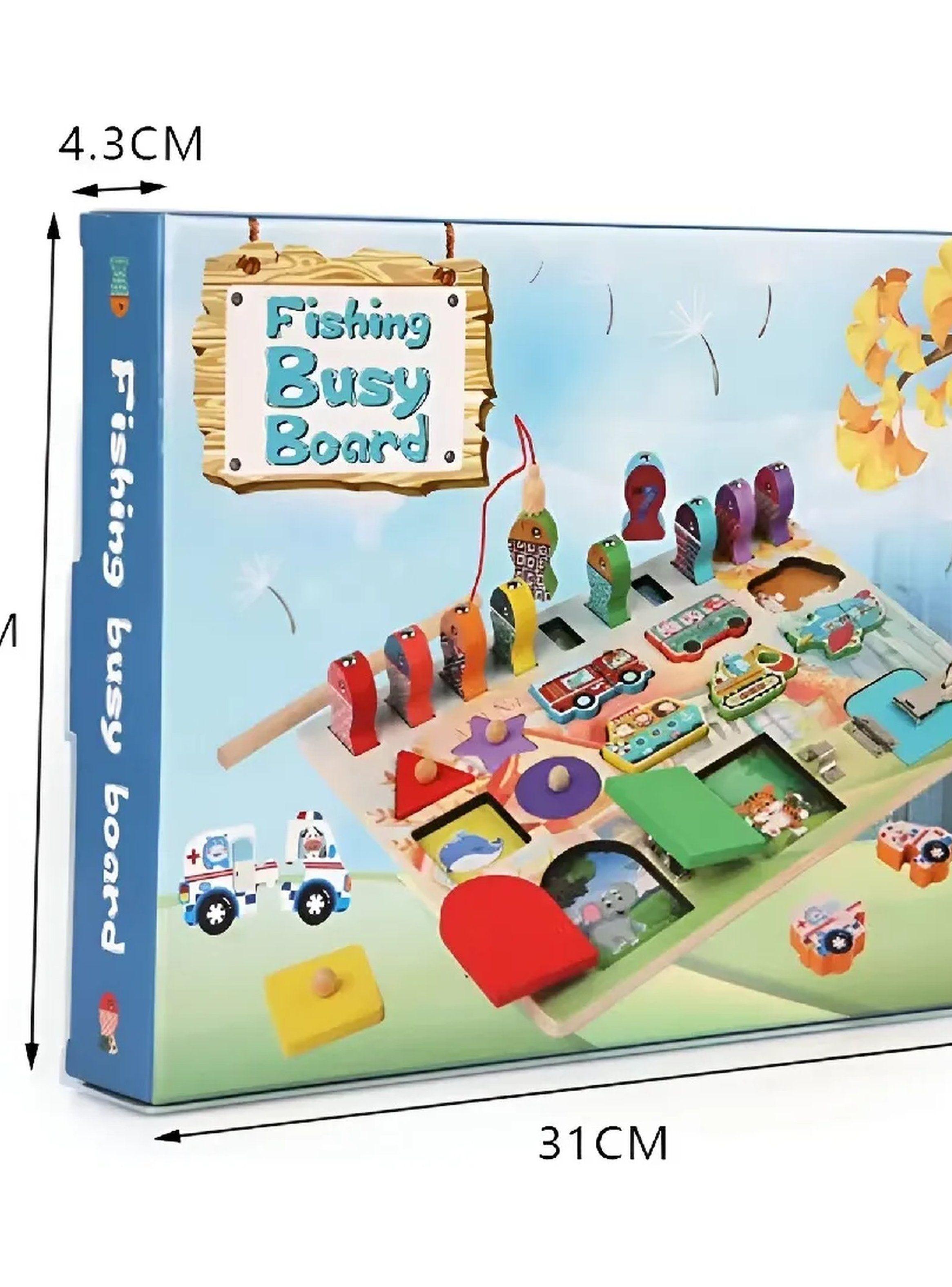 Tablero Sensorial Montessori Juguete Educativo Madera Multicolor-5