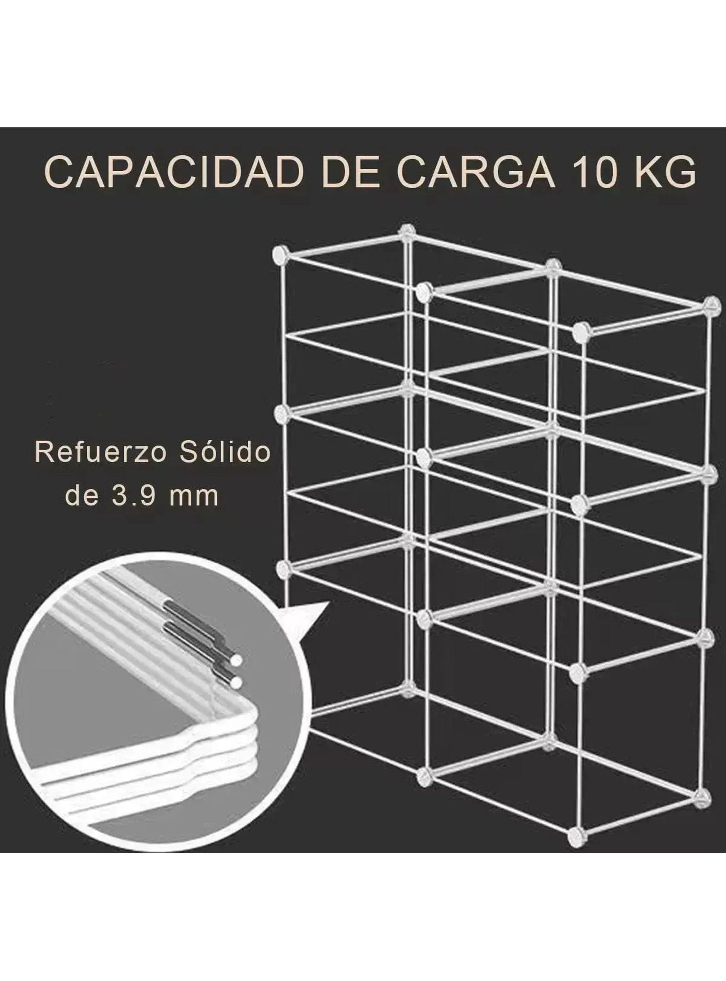 Organizador de Zapatos Modular con Puertas y Ganchos | Blanco, Multiusos-4