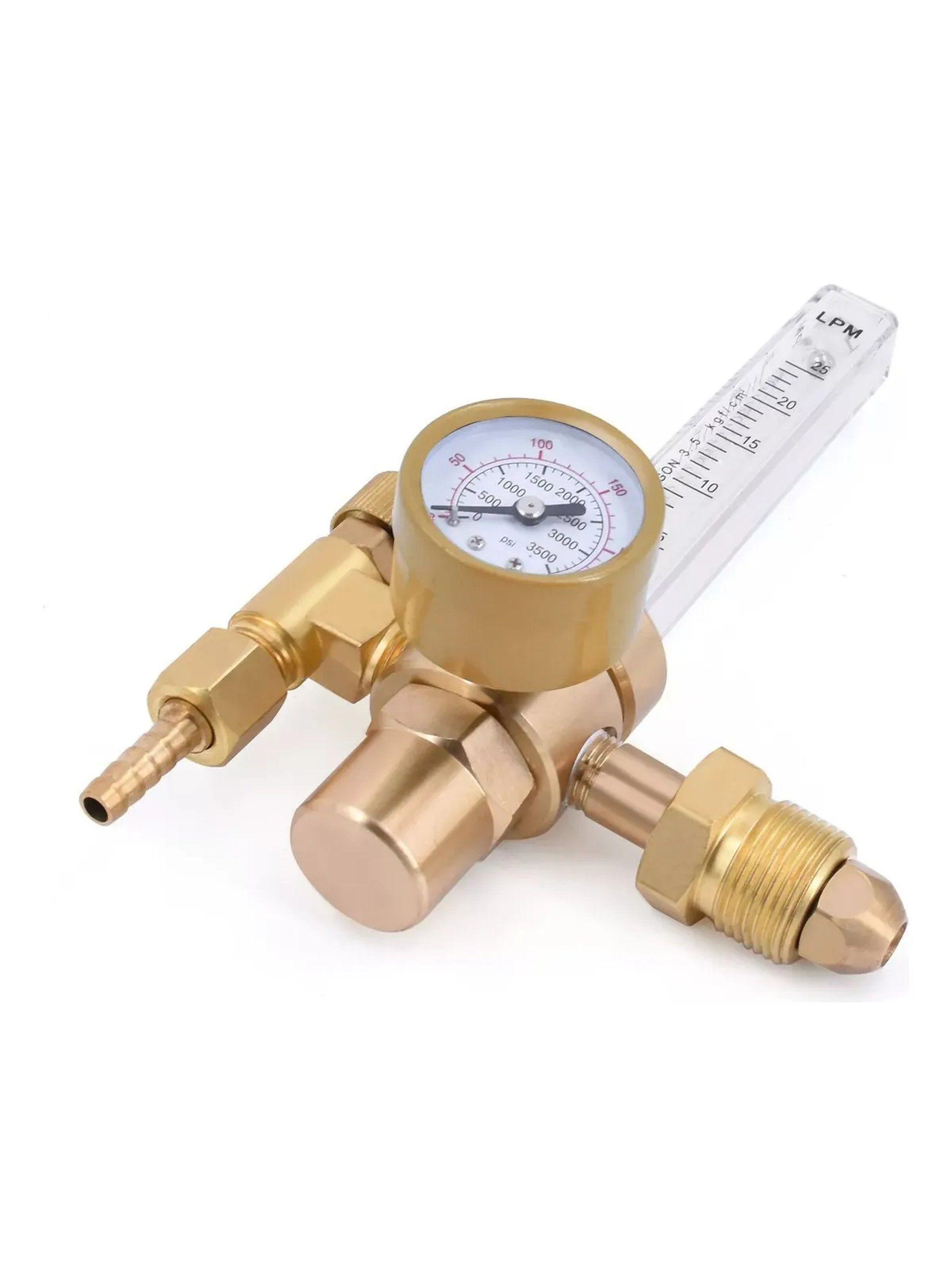 Medidor de Flujo de Gas LPM con Manómetro de Alta Presión CGA-580-4
