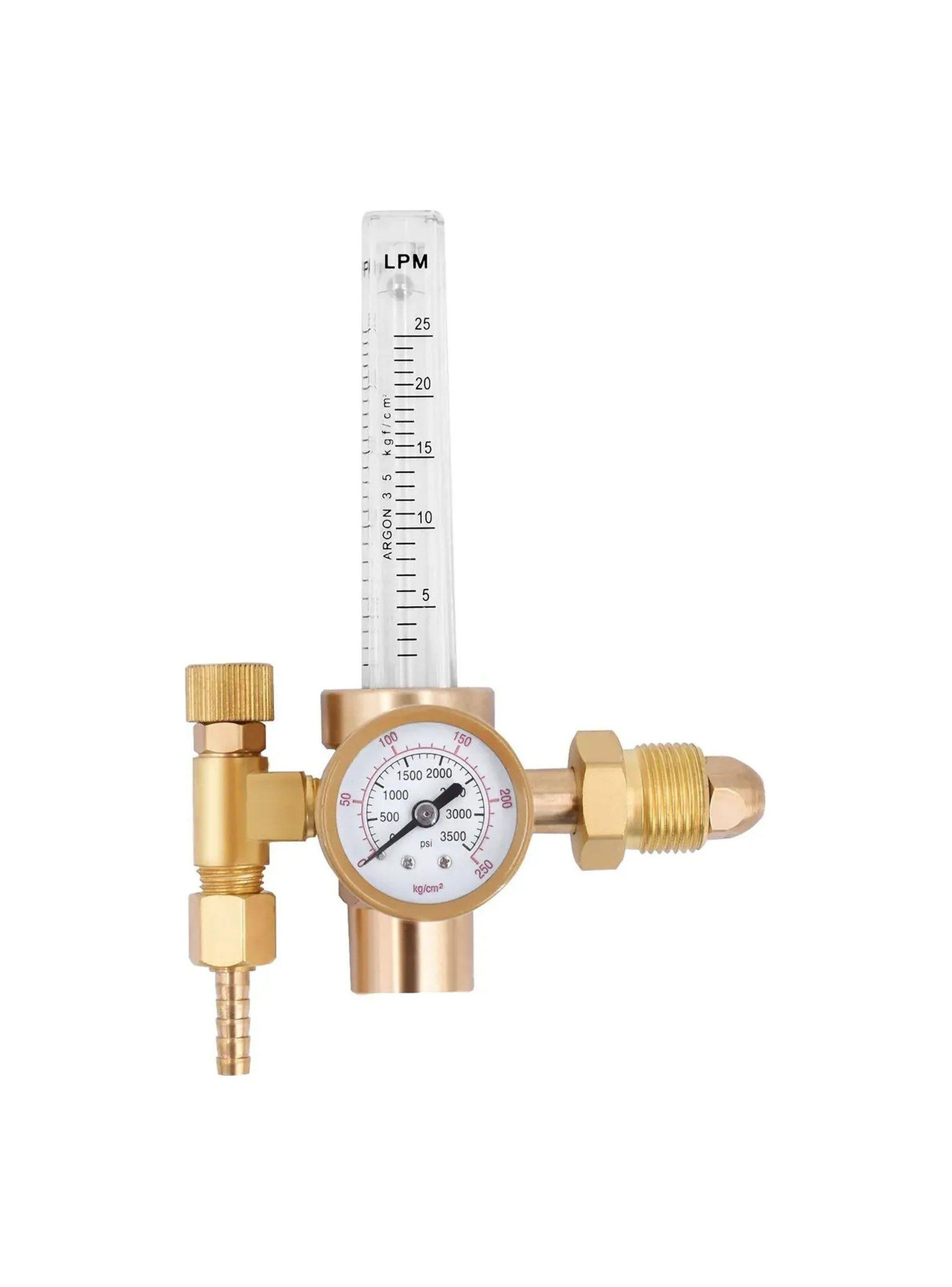 Medidor de Flujo de Gas LPM con Manómetro de Alta Presión CGA-580-7