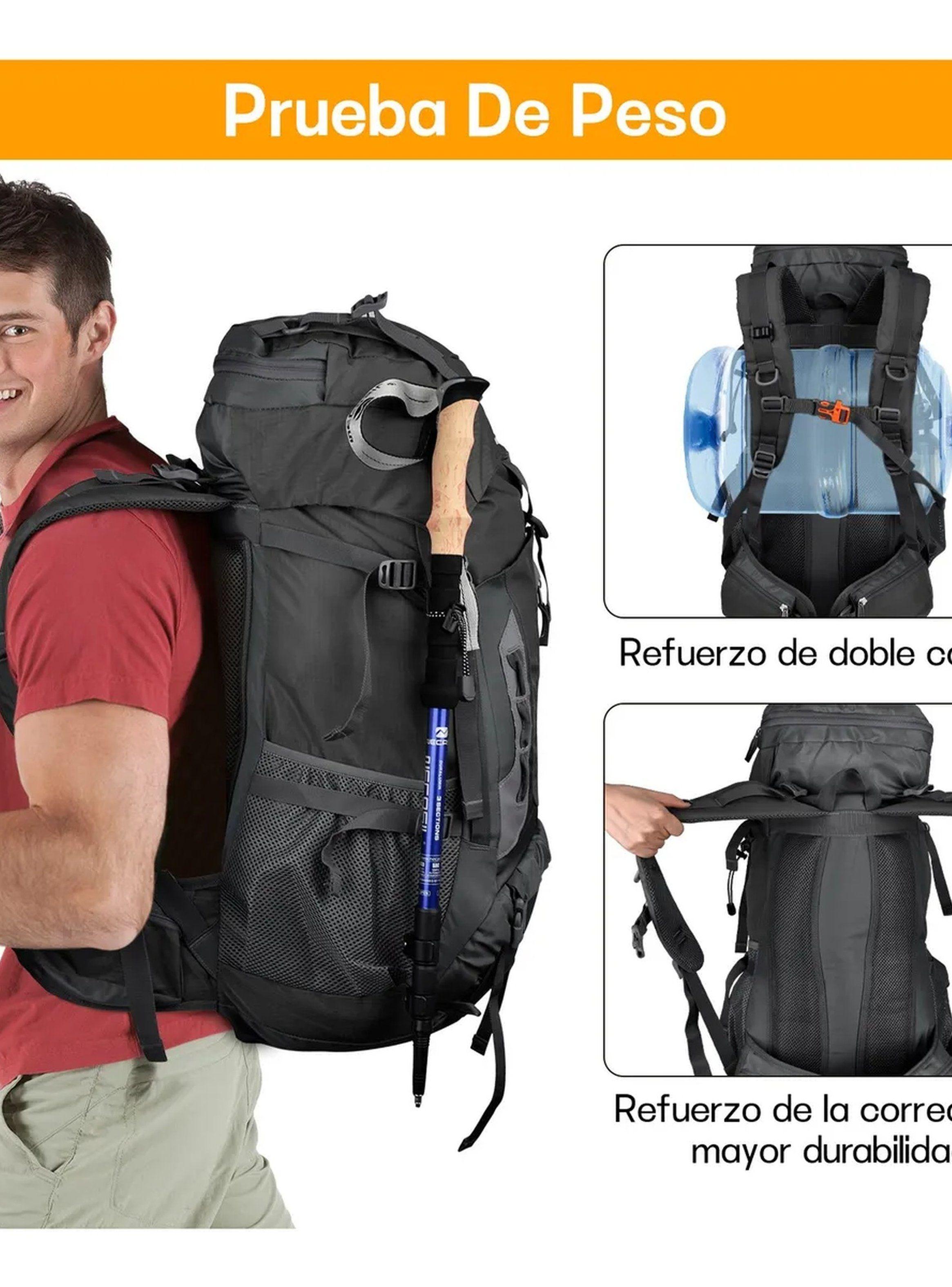 Mochila de Senderismo 70L Impermeable Ajustable Ergonómica-3