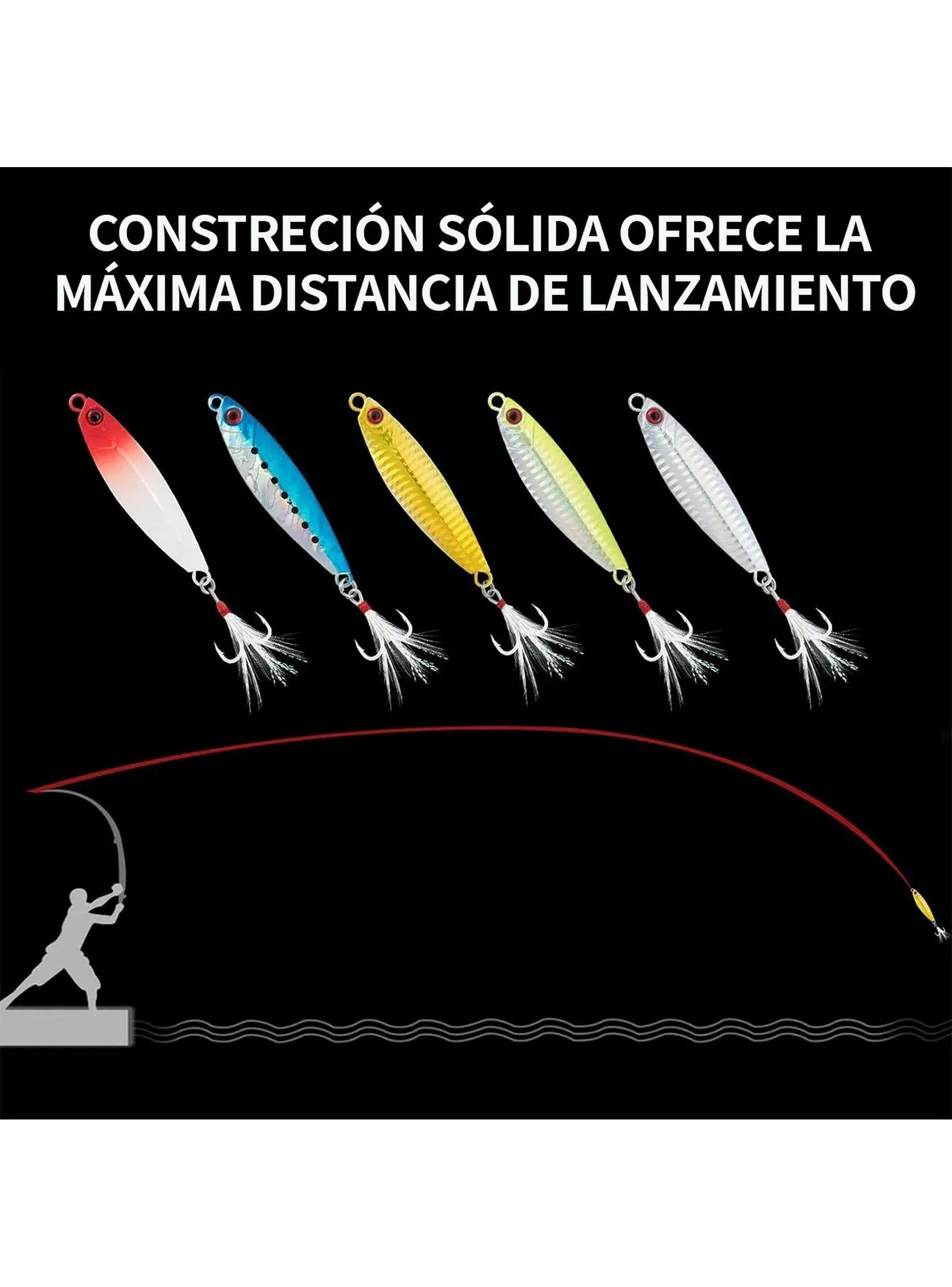 Señuelo de Pesca de Metal 7.5 cm Multicolor con Triple Anzuelo-7