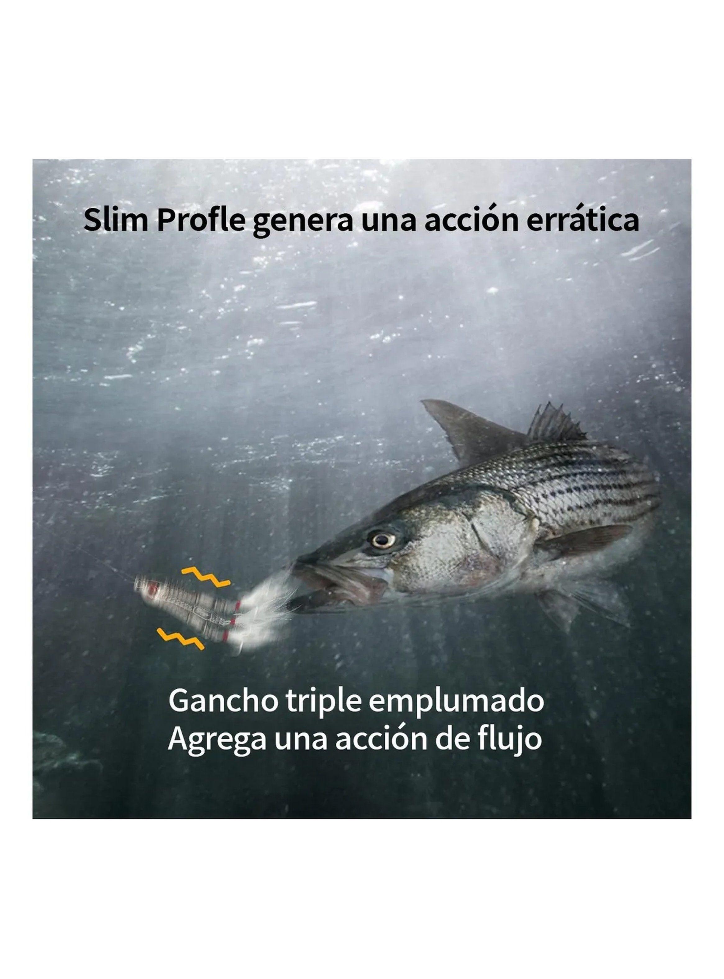 Señuelo de Pesca de Metal 7.5 cm Multicolor con Triple Anzuelo-8