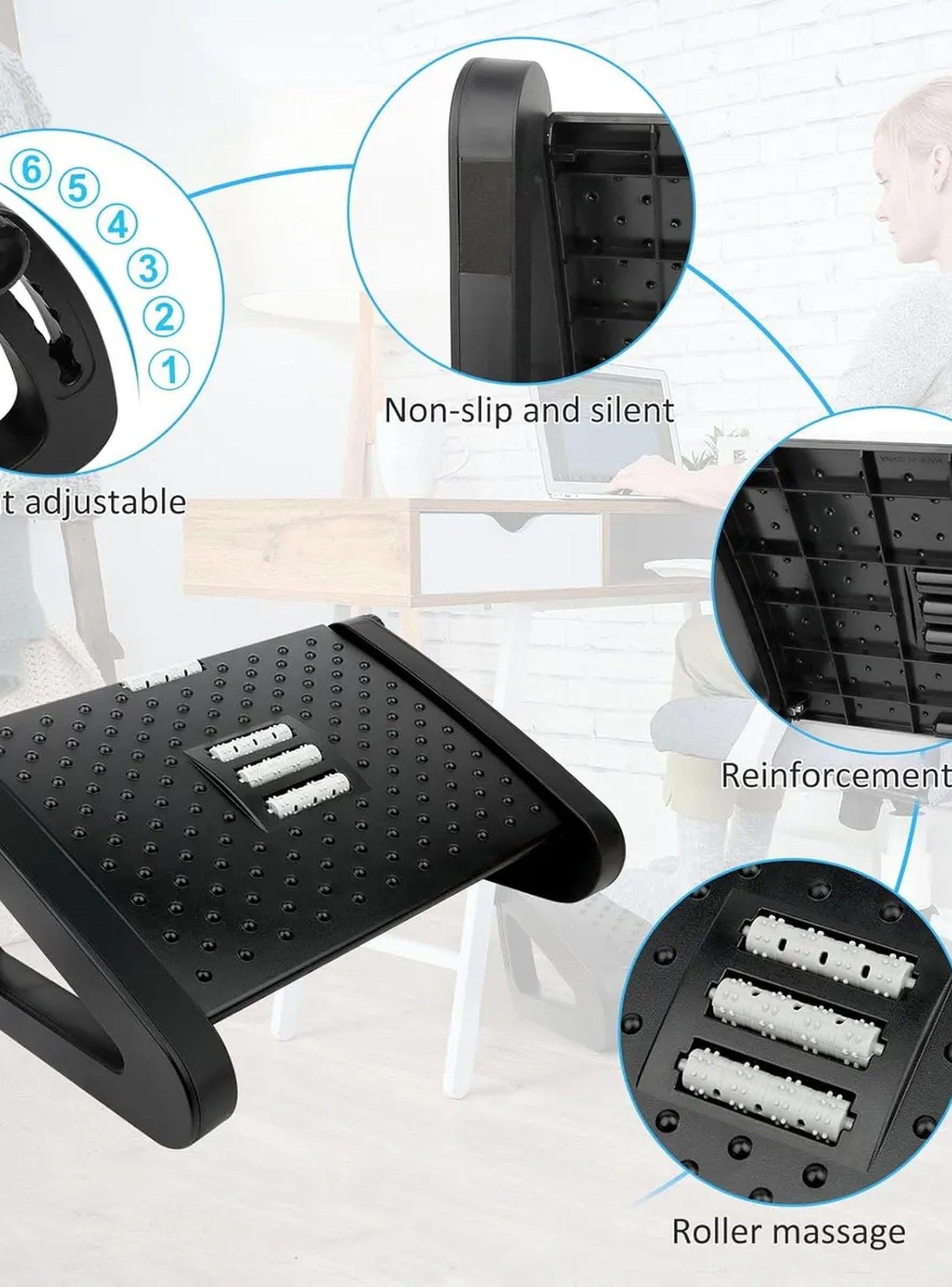 Reposapiés Ergonómico Ajustable Masajeador Antideslizante-4
