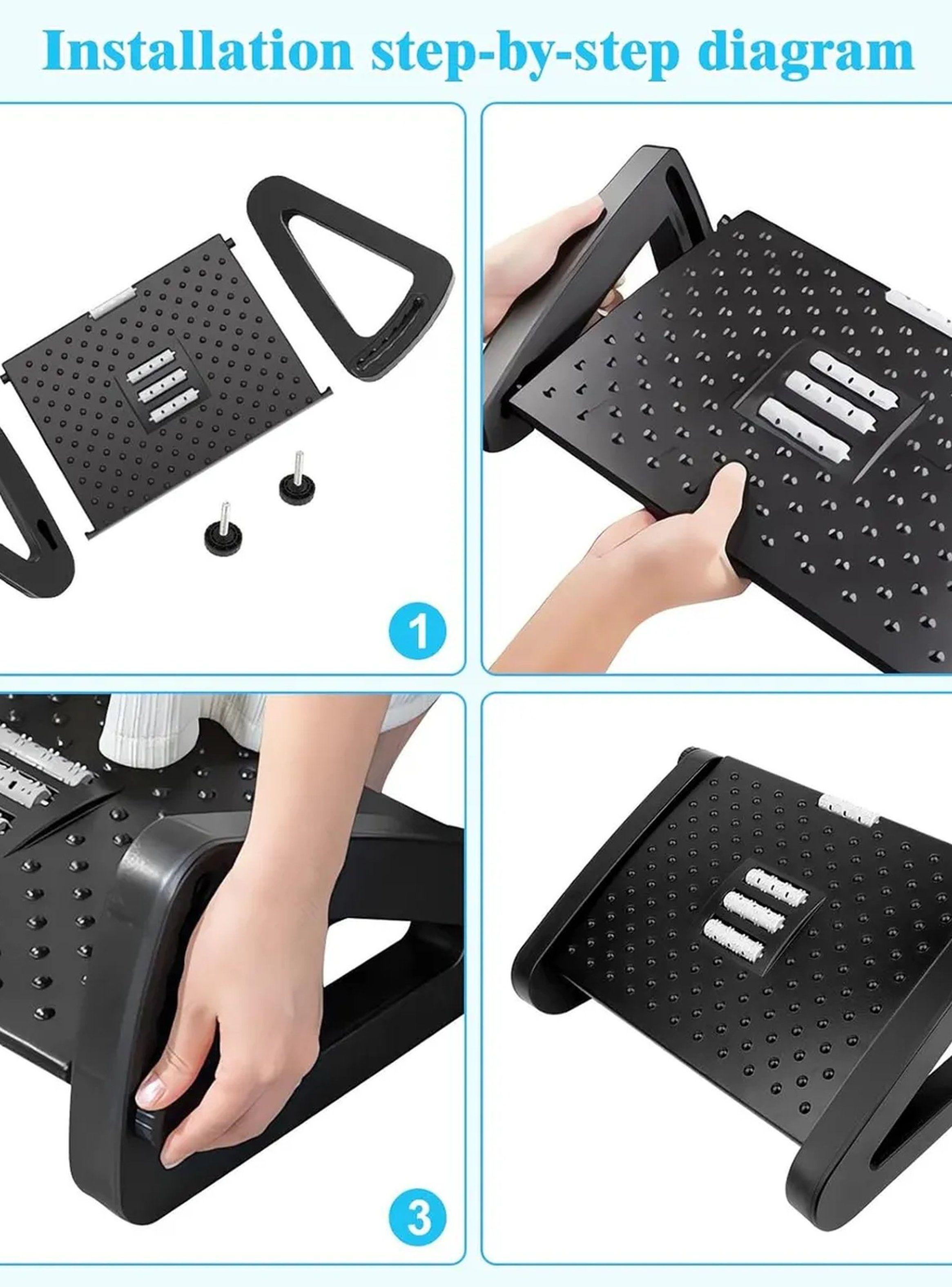 Reposapiés Ergonómico Ajustable Masajeador Antideslizante-5