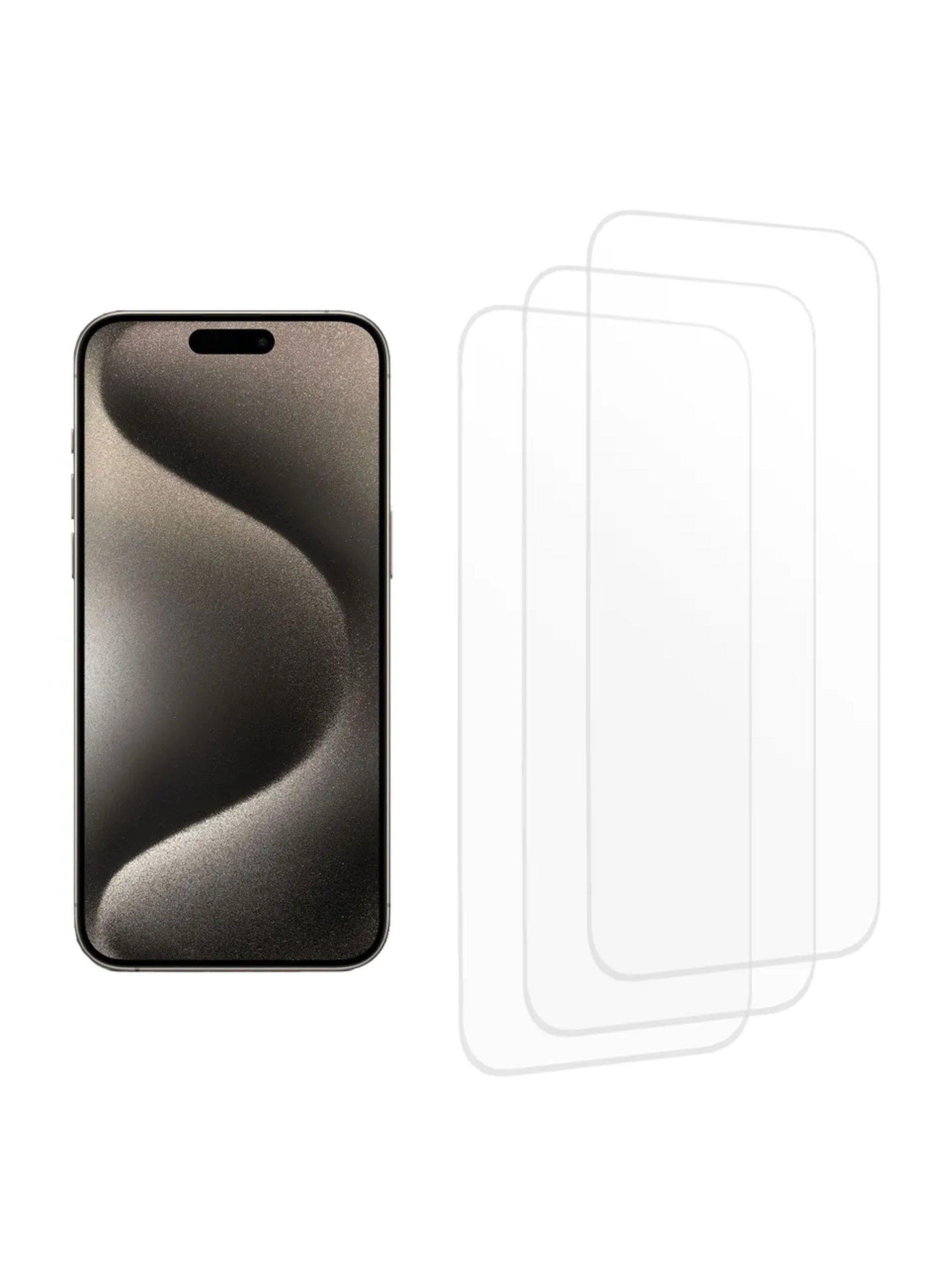 Protector de Pantalla Vidrio Templado Anti Rayones HD Compatible iPhone 15-3