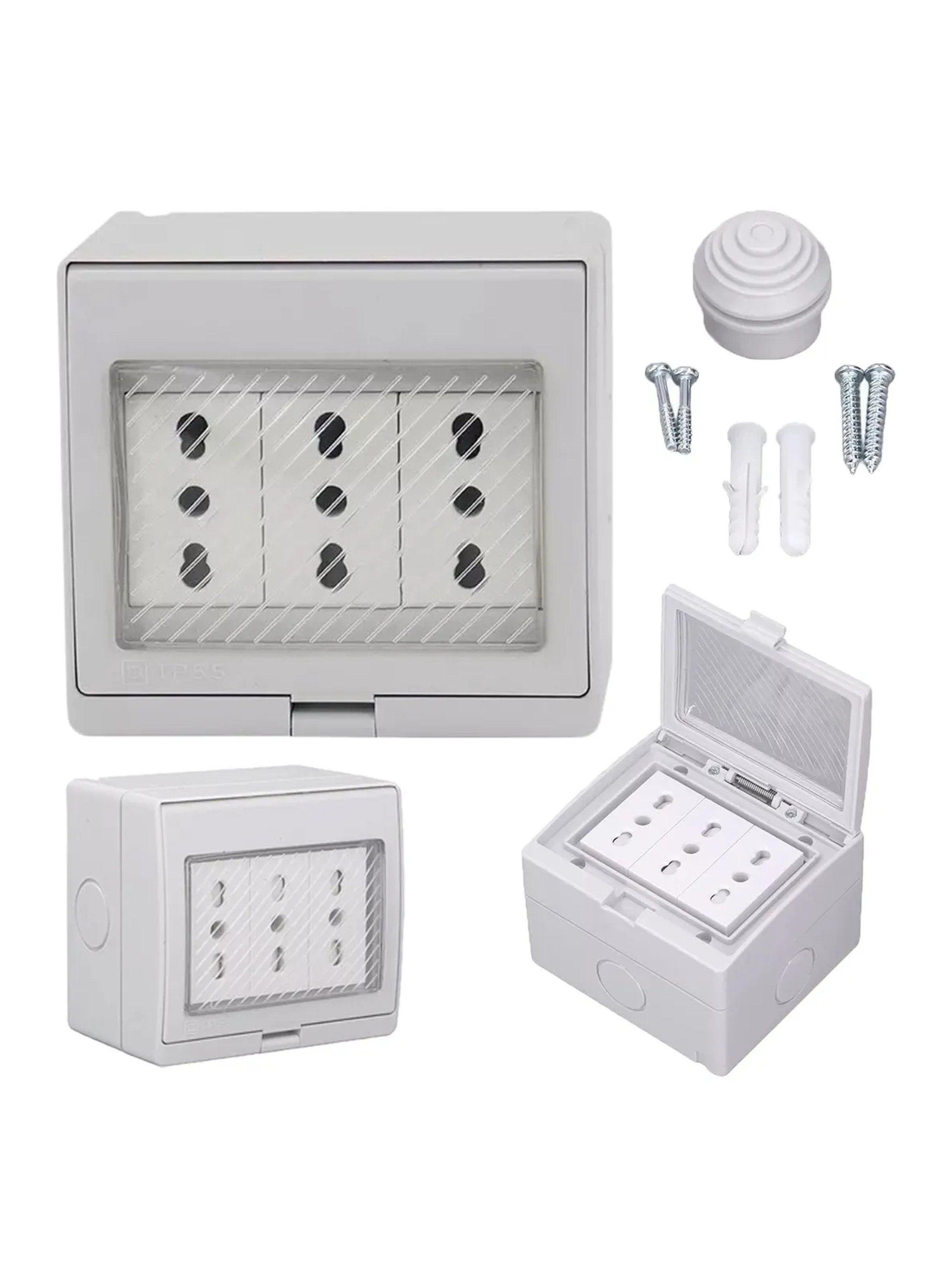 Caja Enchufe Exterior Impermeable Antigolpes Resistente Al Polvo-0