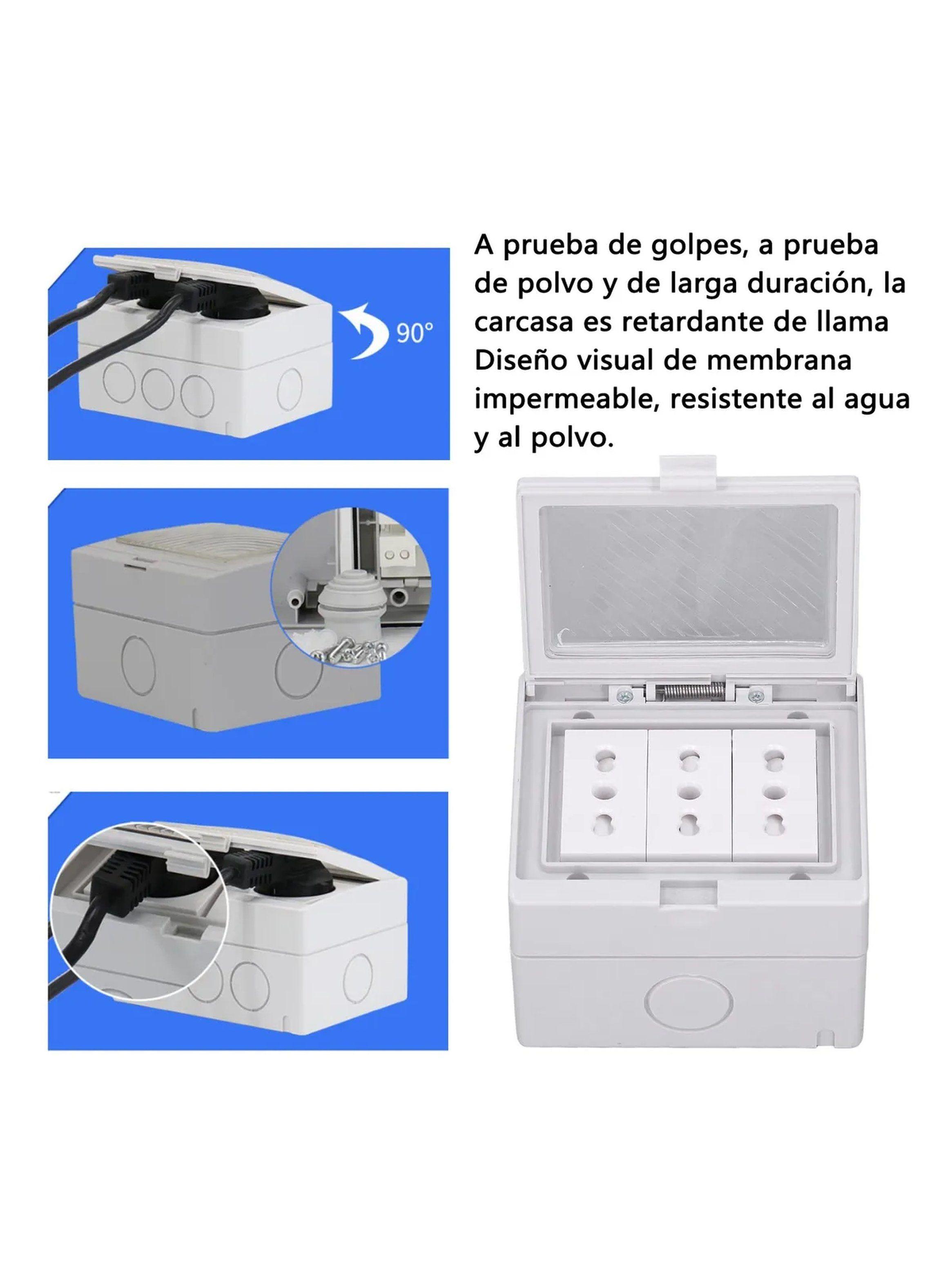 Caja Enchufe Exterior Impermeable Antigolpes Resistente Al Polvo-1