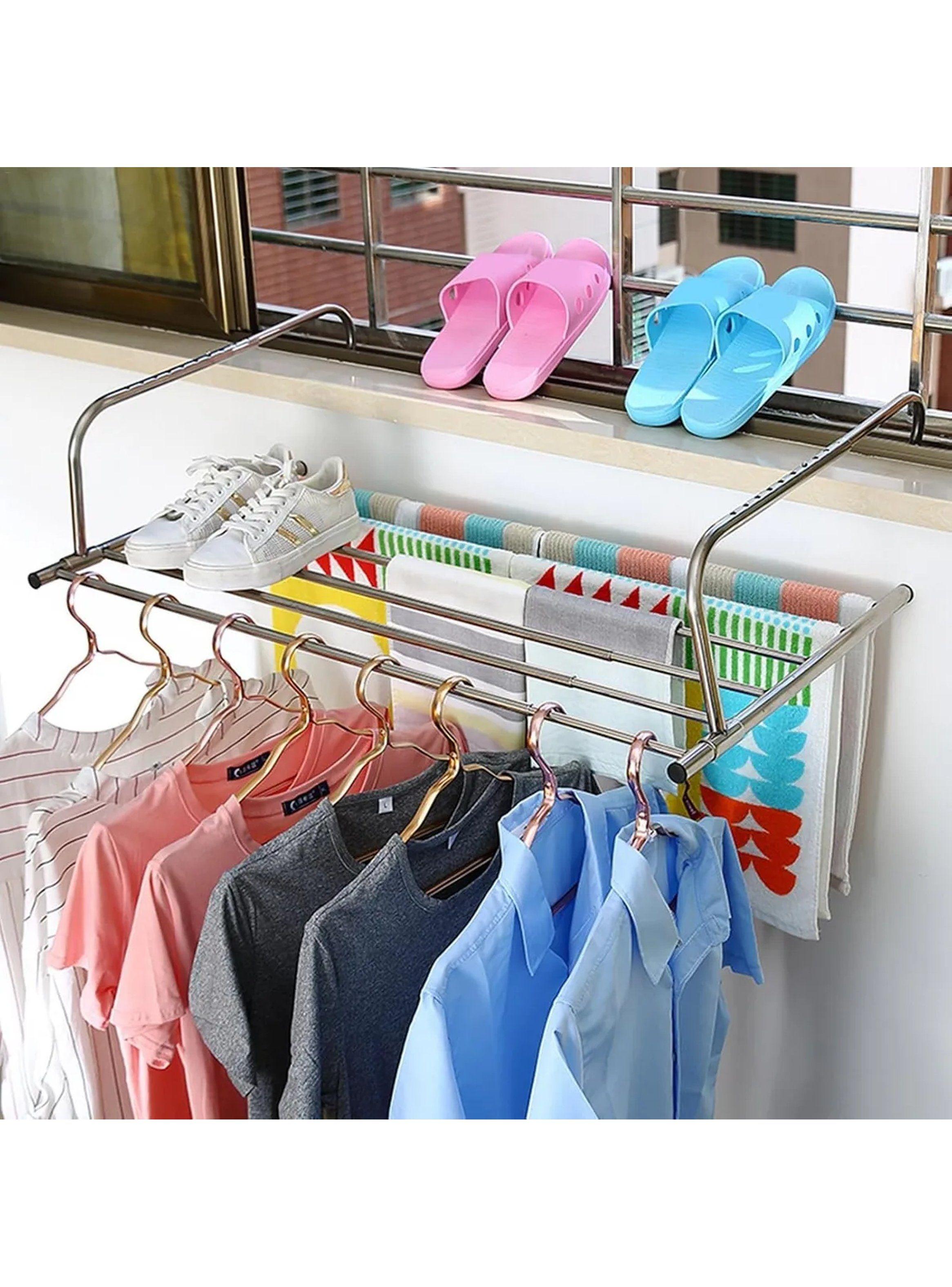 Estante de Secado Ajustable Acero Inoxidable Multiusos-1