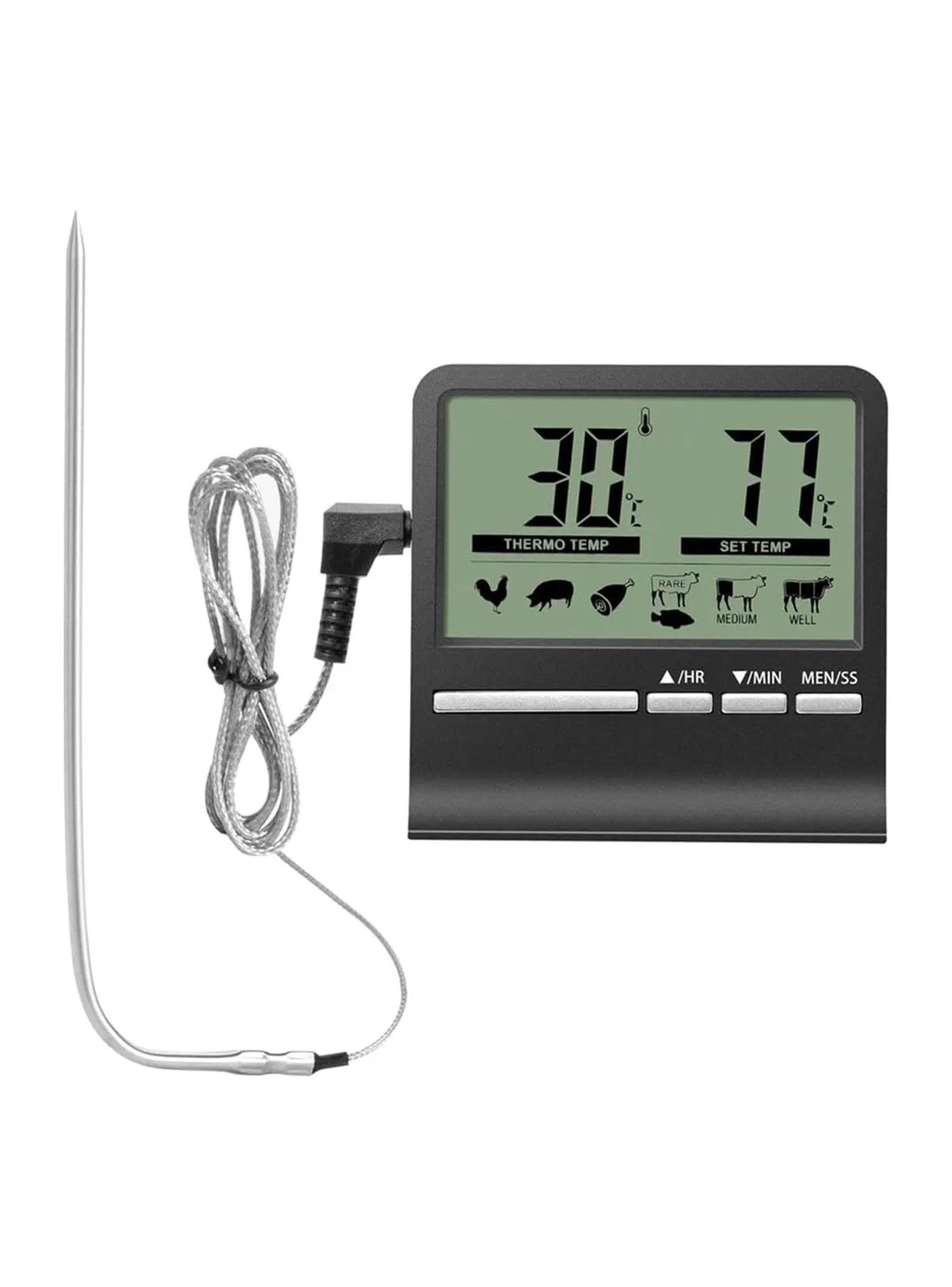 Termómetro Digital de Cocina con Sonda de Acero Inoxidable-0