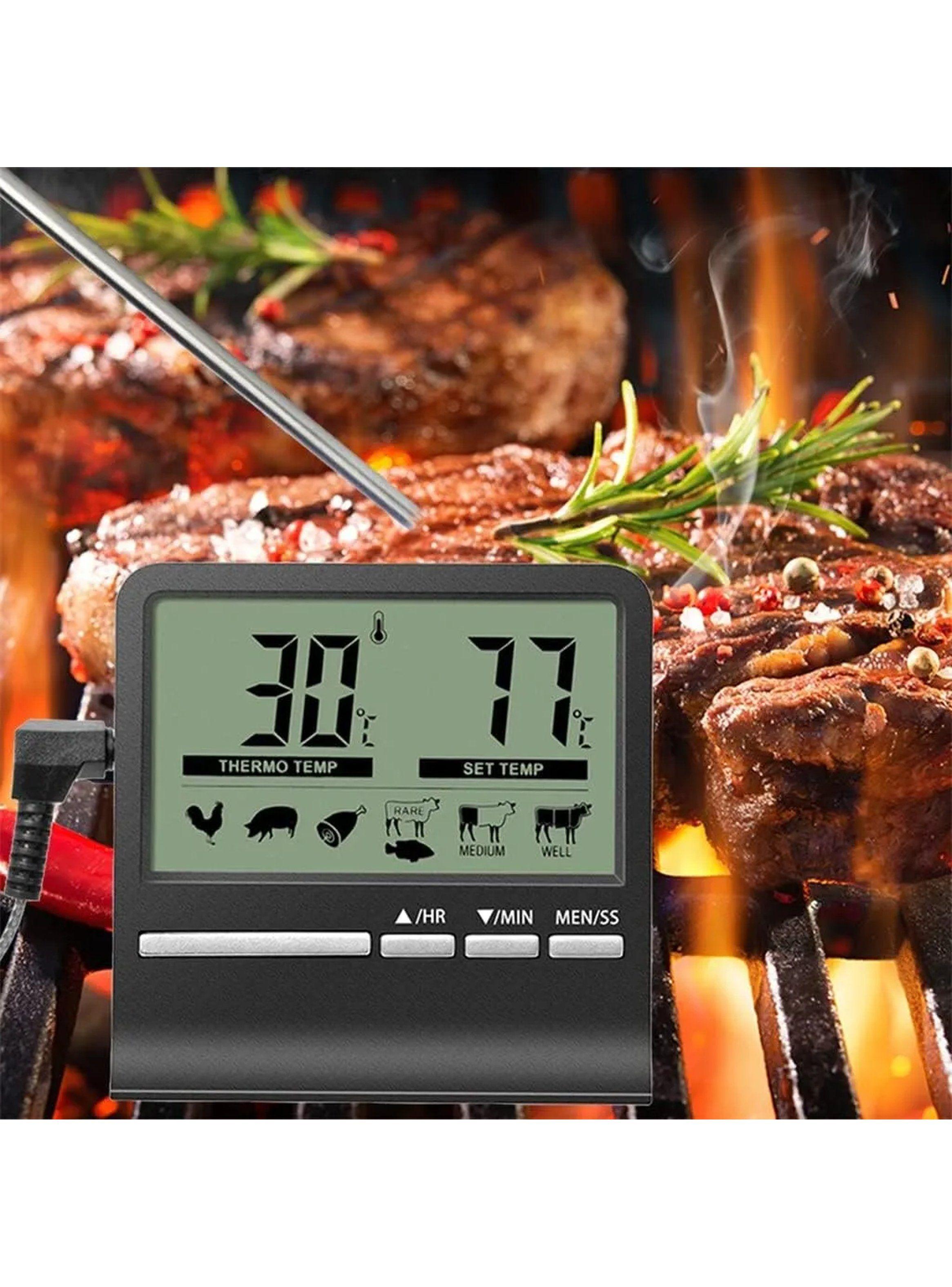 Termómetro Digital de Cocina con Sonda de Acero Inoxidable-3