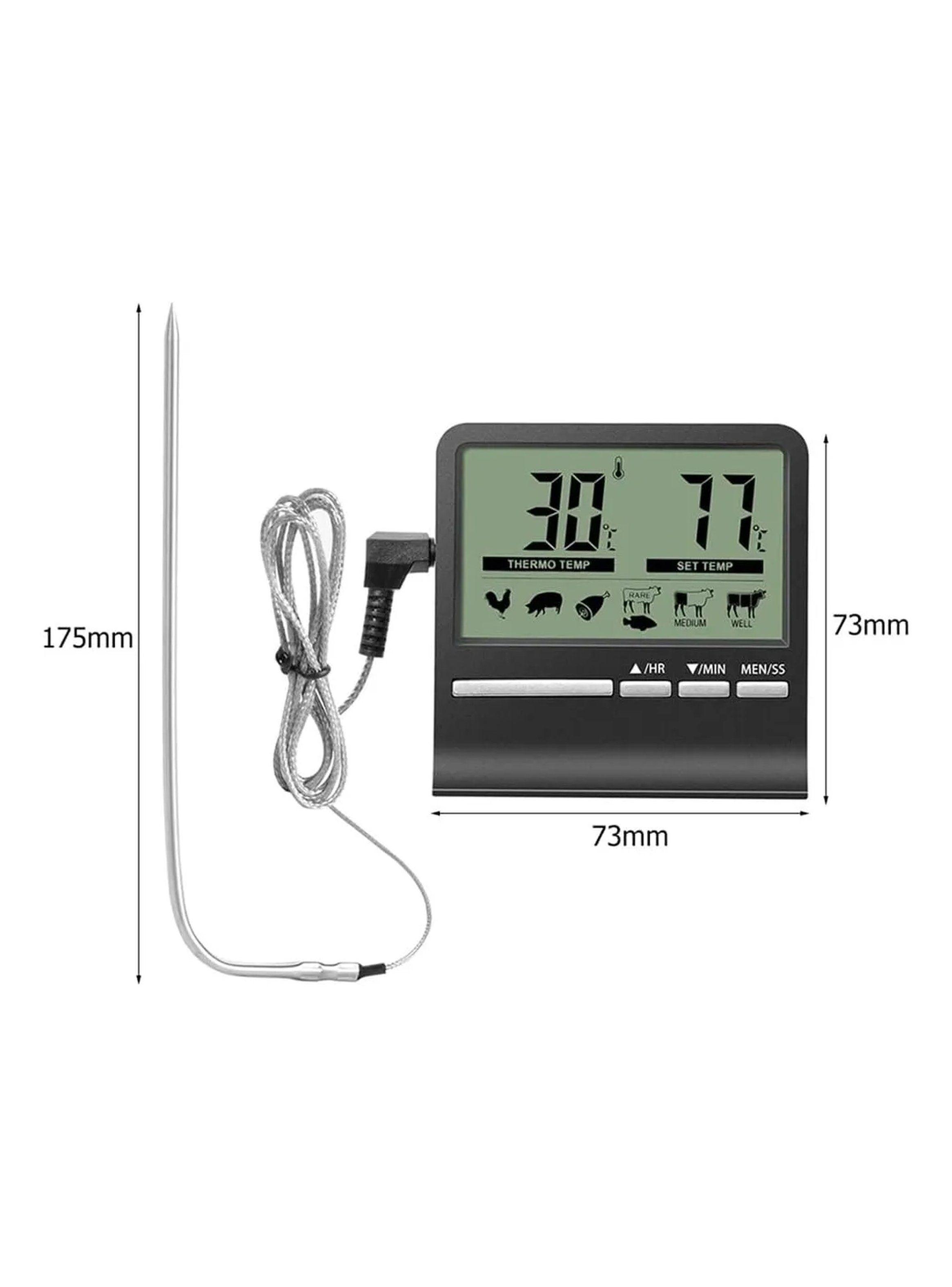 Termómetro Digital de Cocina con Sonda de Acero Inoxidable-5