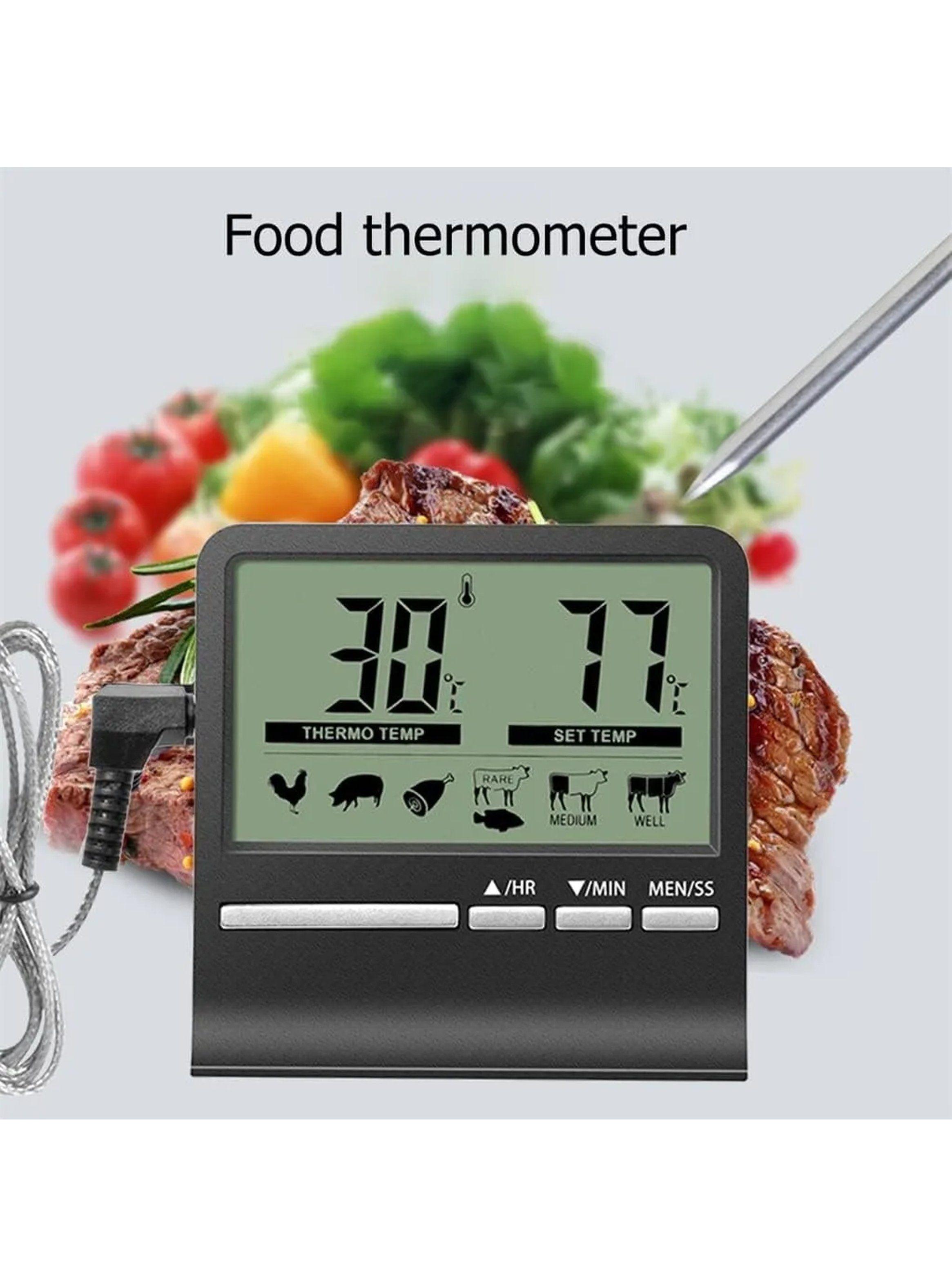 Termómetro Digital de Cocina con Sonda de Acero Inoxidable-6