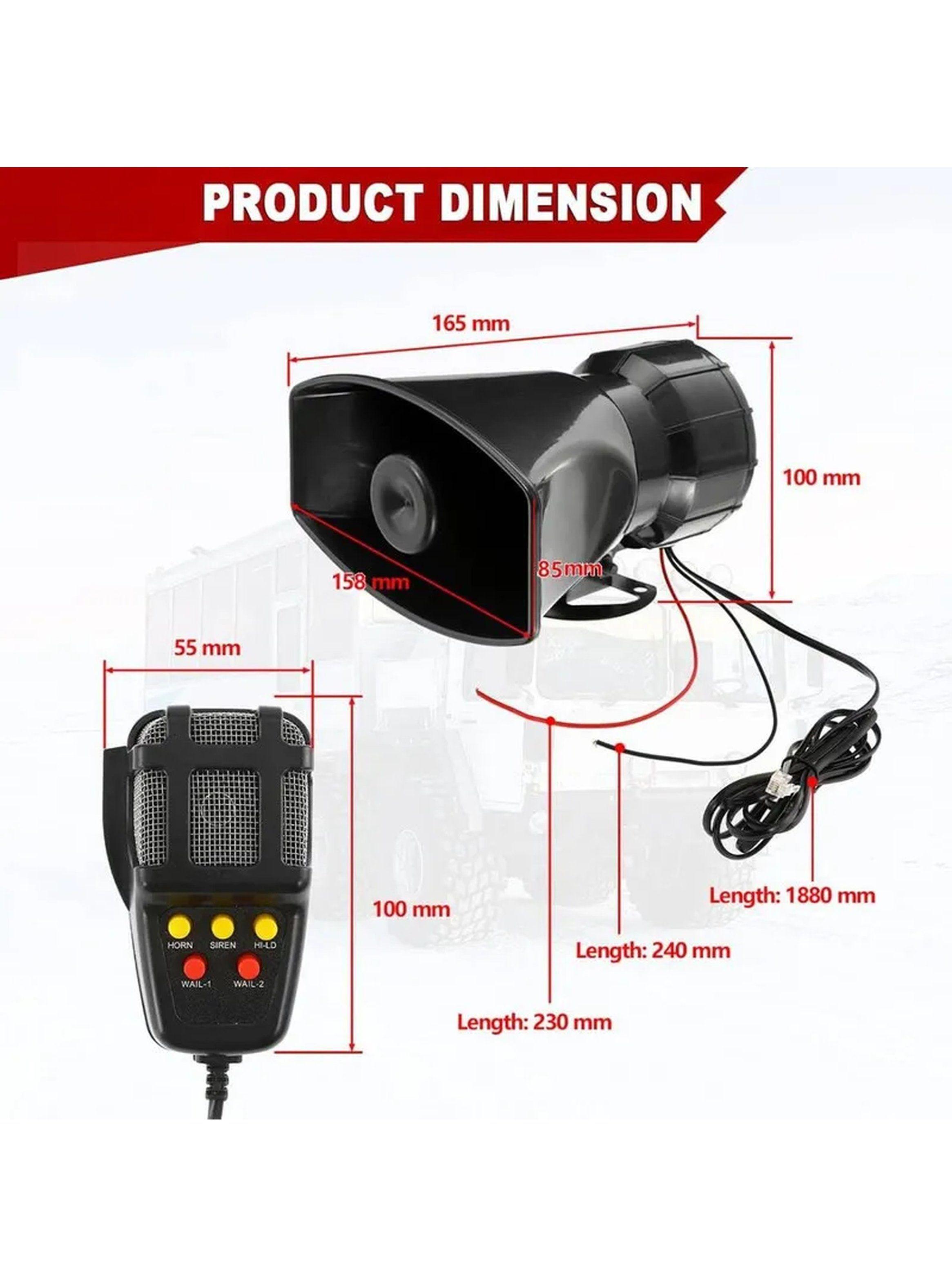 Altavoz Sirena 100W 7 Tonos 115-120dB 12V-5