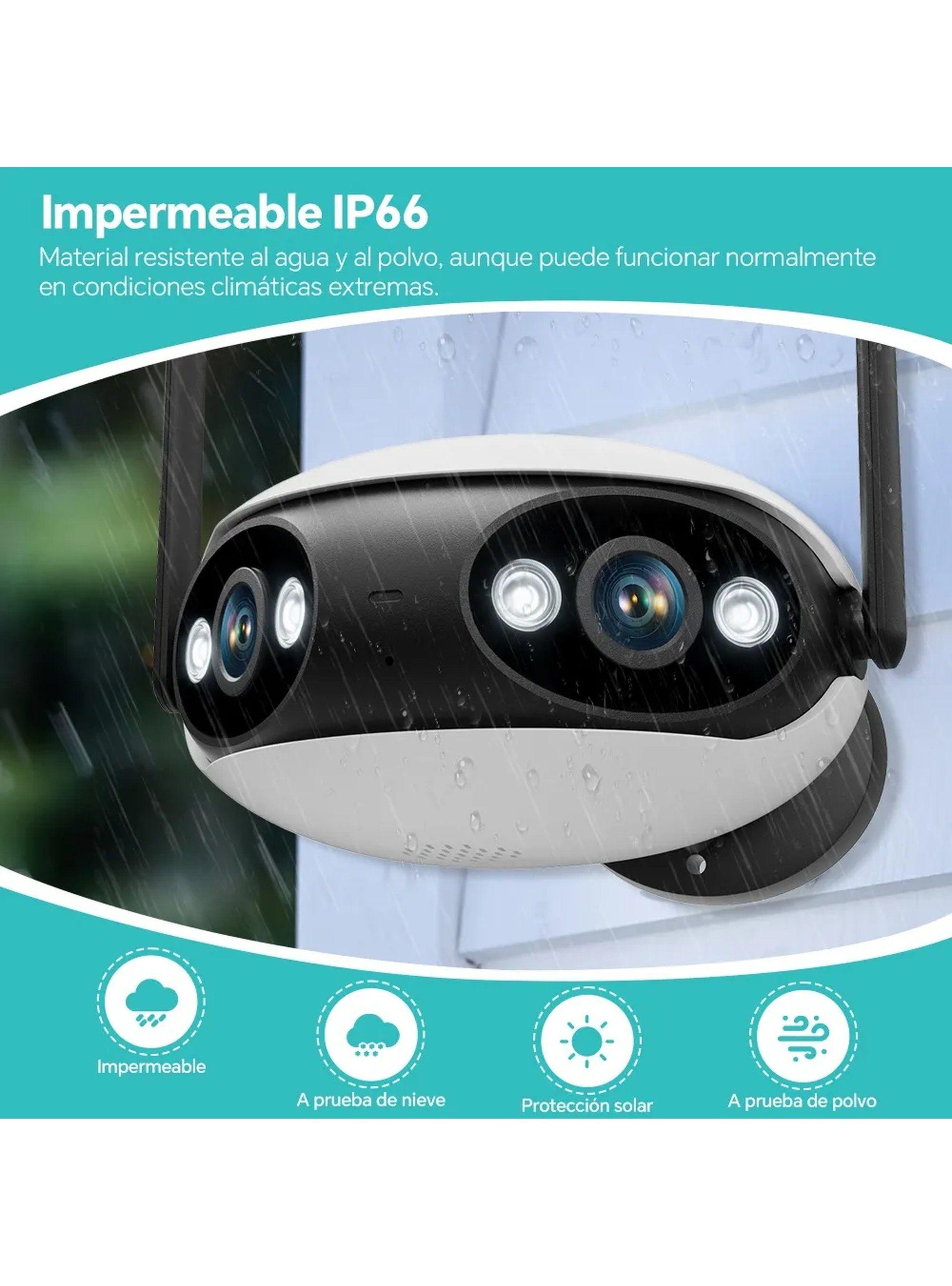 Cámara de Seguridad Gran Angular 180° Full HD 8MP Impermeable-3