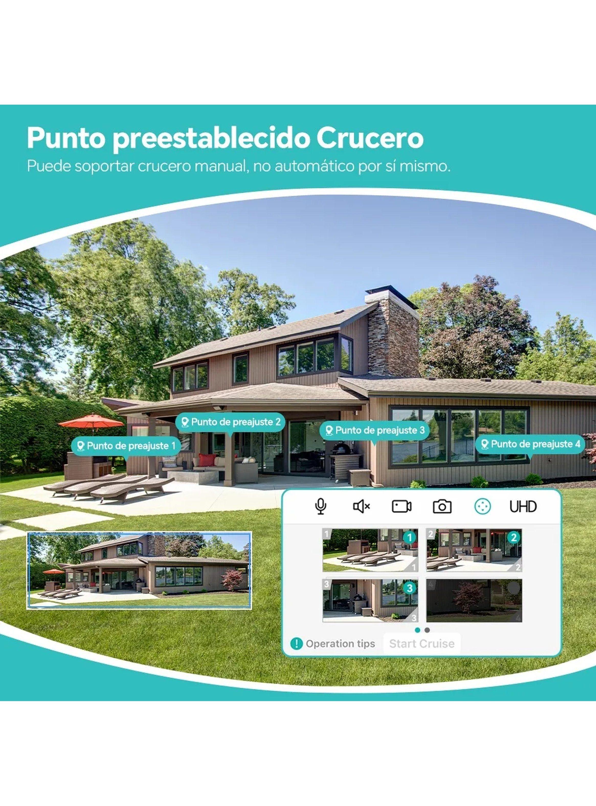 Cámara de Seguridad Gran Angular 180° Full HD 8MP Impermeable-7