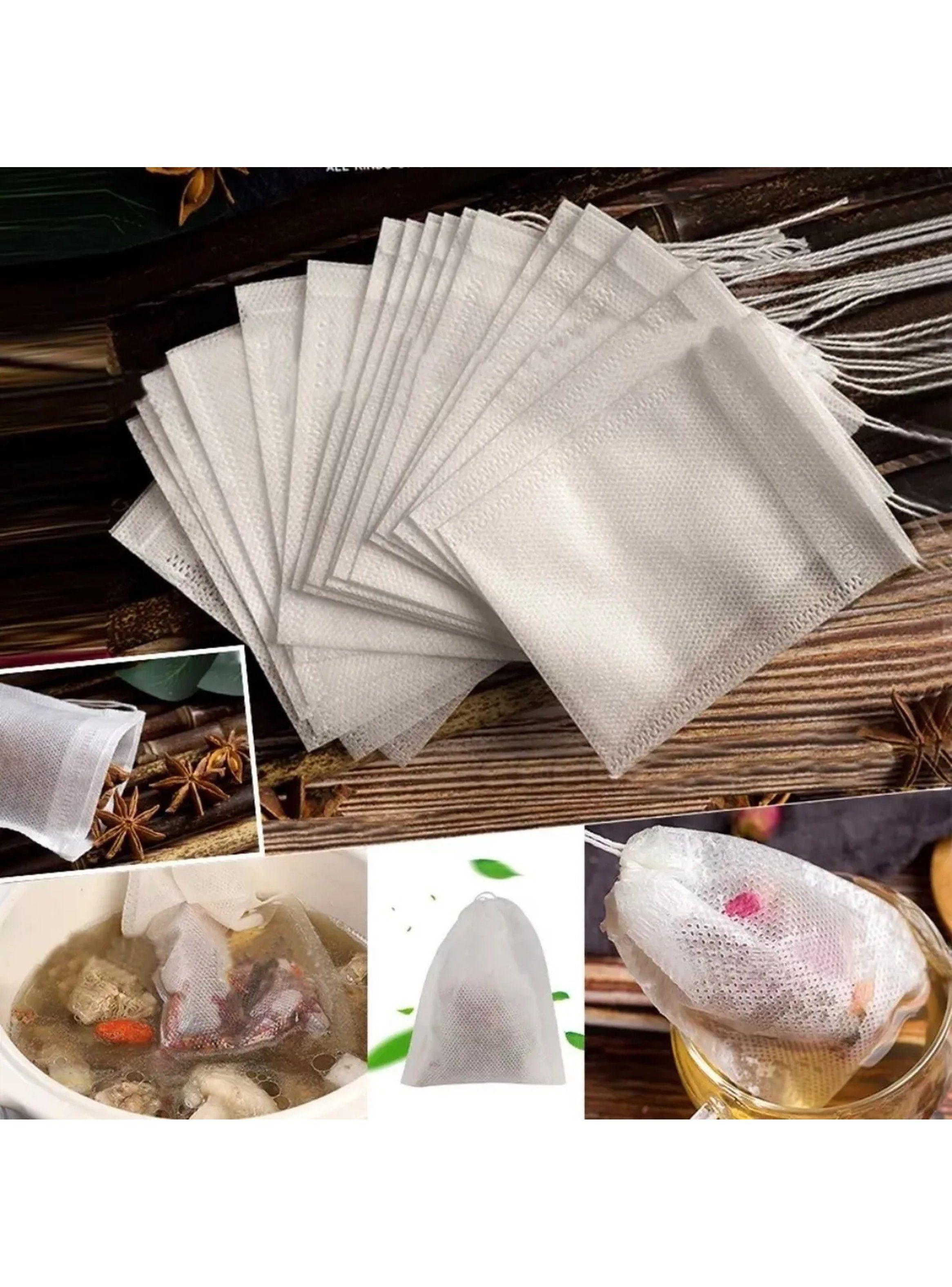 Bolsas de Té Desechables 5x7cm de Filtro de Papel Blanco-3