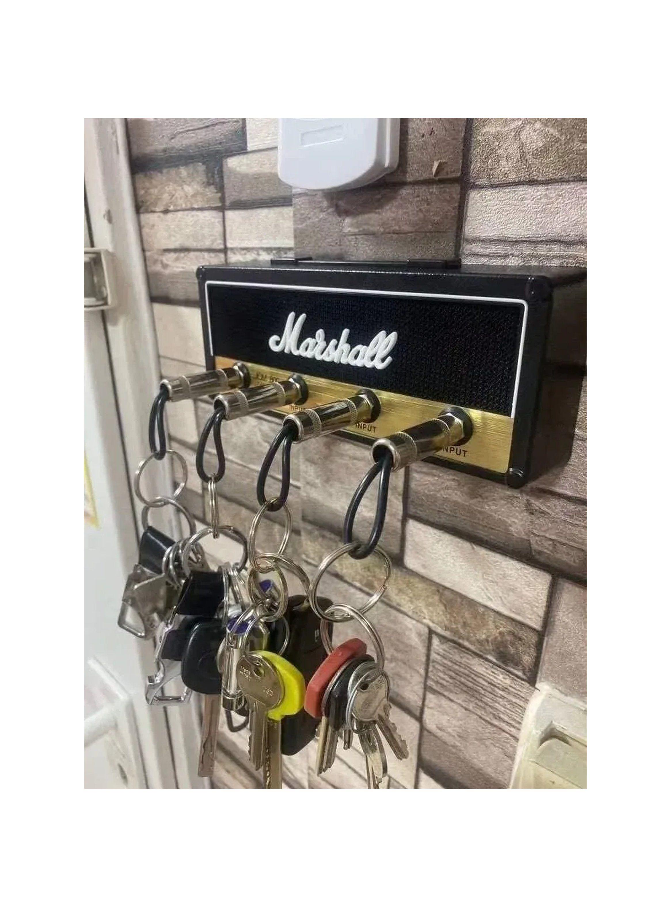 Organizador de Llaves Pared Estilo Amplificador Compacto Negro y Dorado-5