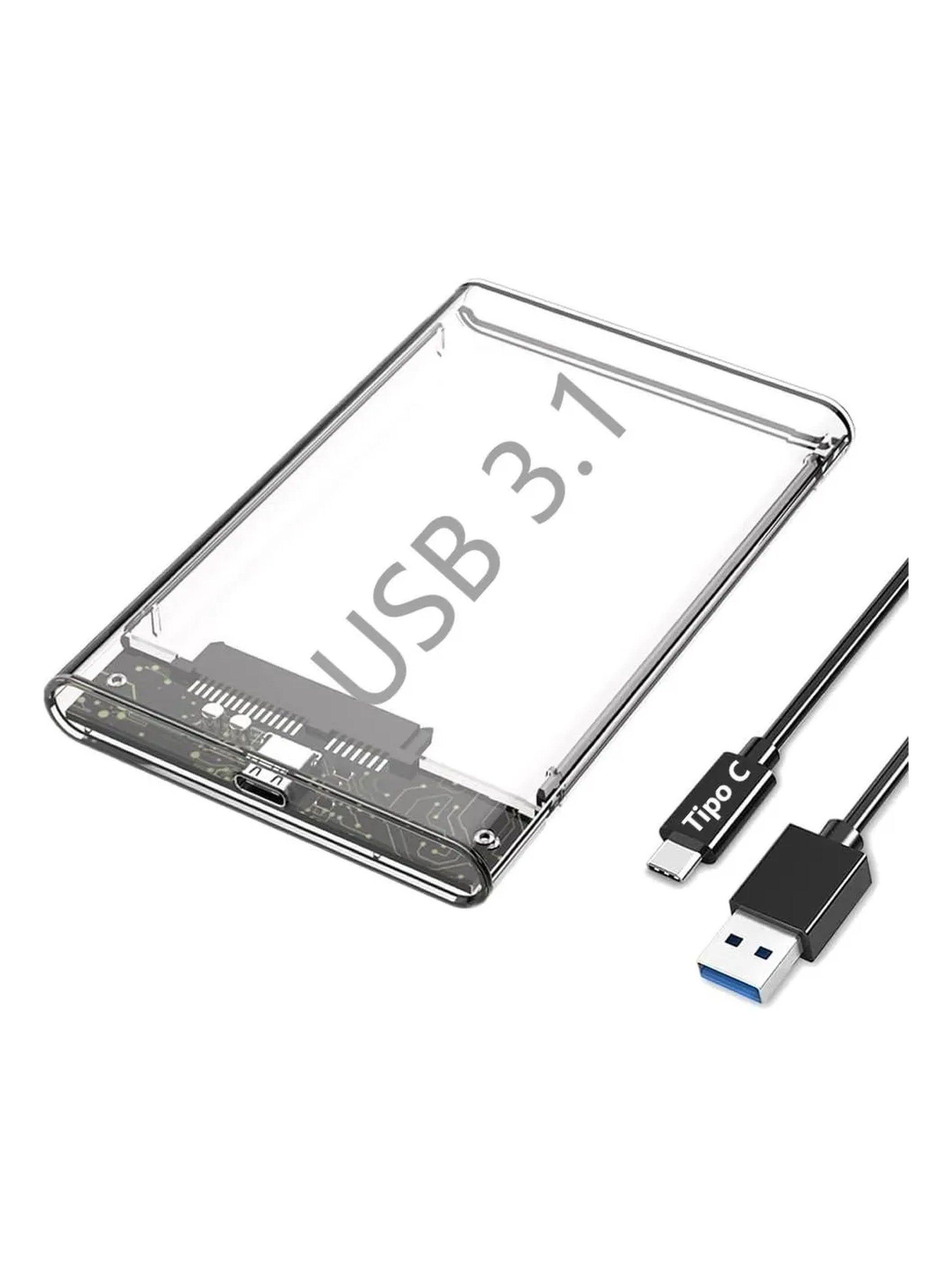 Carcasa Externa SSD/HDD Transparente USB 3.1 Tipo C-0
