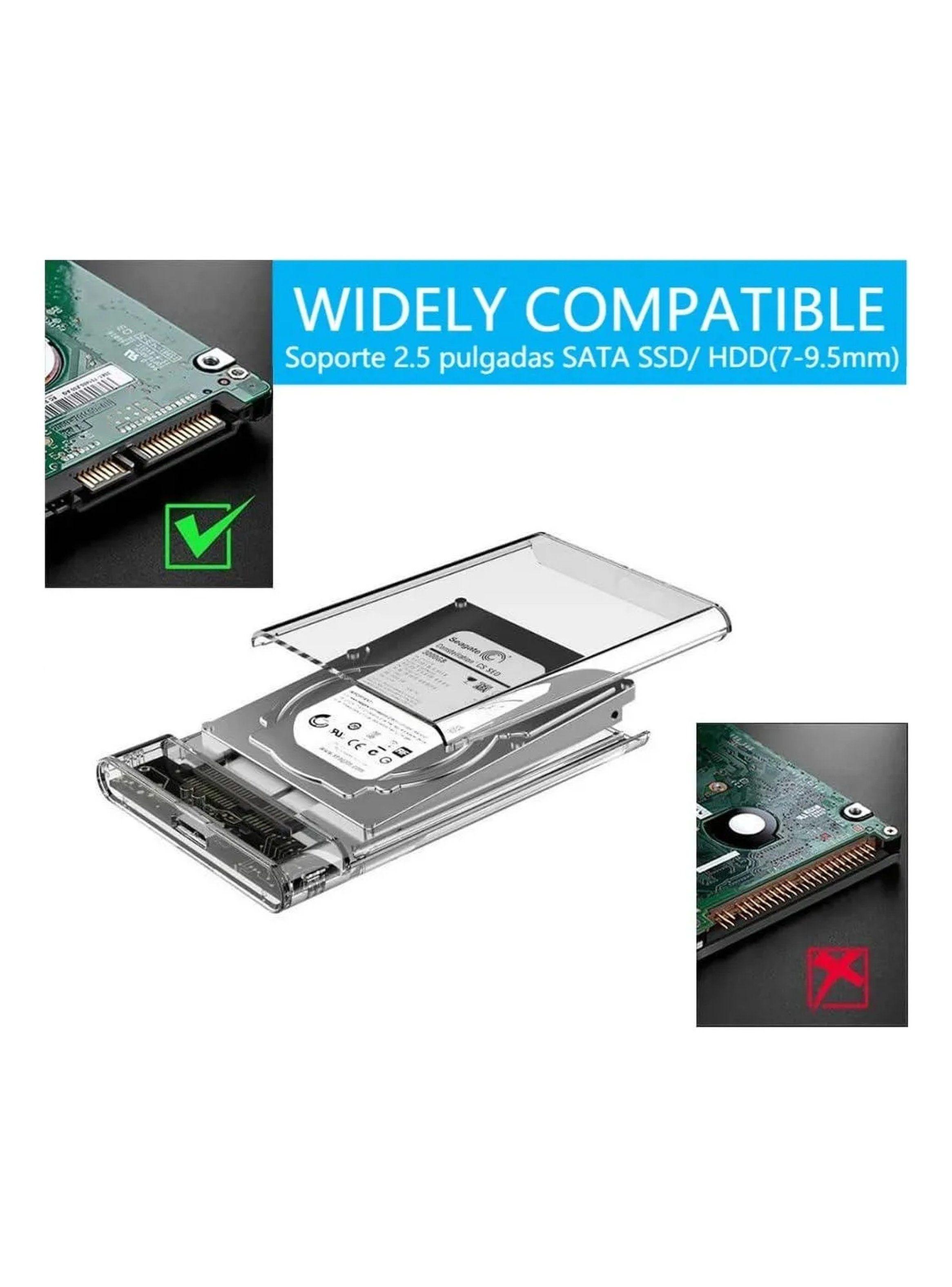 Carcasa Externa SSD/HDD Transparente USB 3.1 Tipo C-5