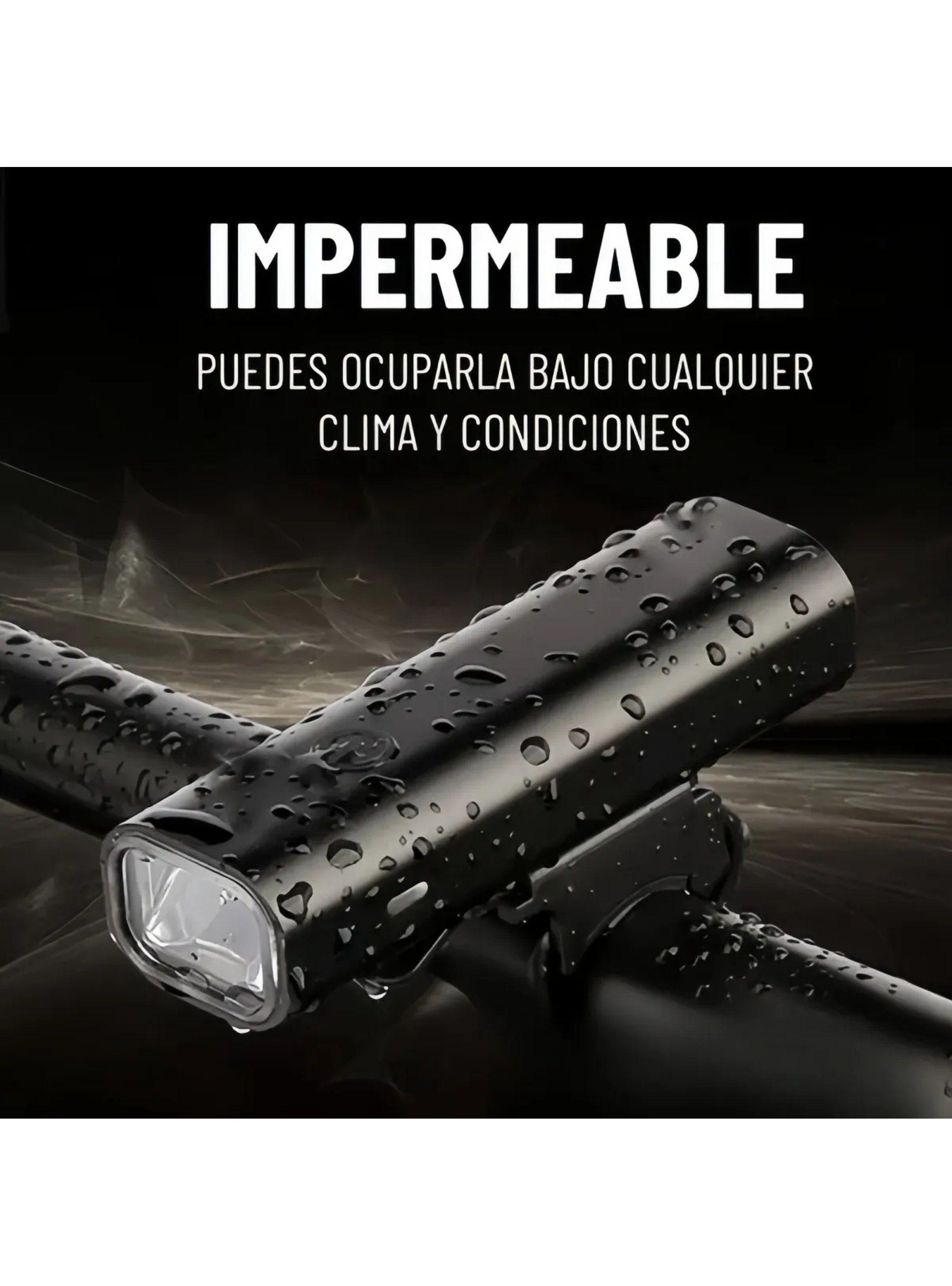 Luz Delantera y Trasera para Bicicleta Impermeable Recargable USB 8 Horas-6