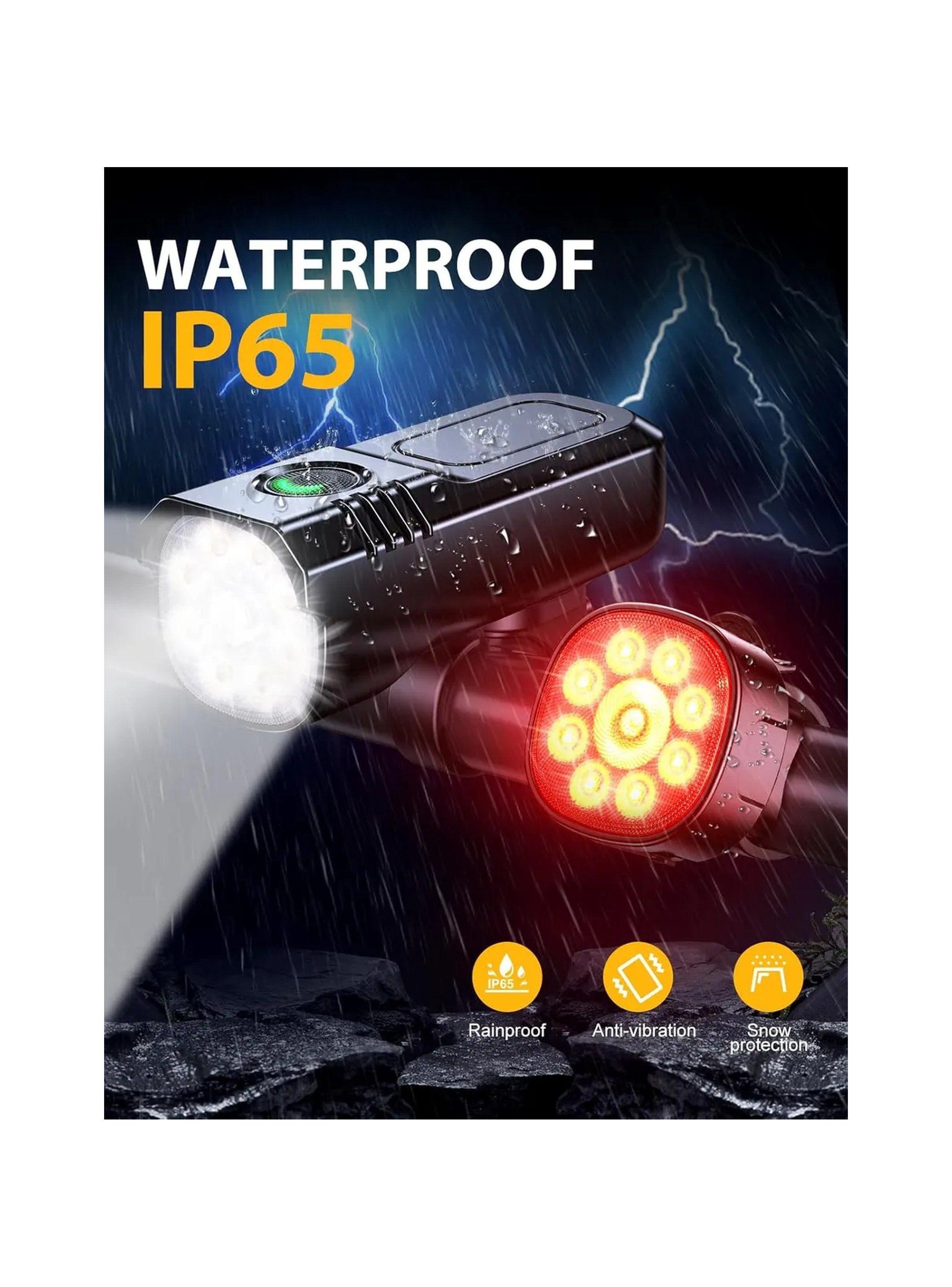 Luz Delantera Para Bicicleta 1000LM LED 8 Modos Impermeable USB Recargable-3