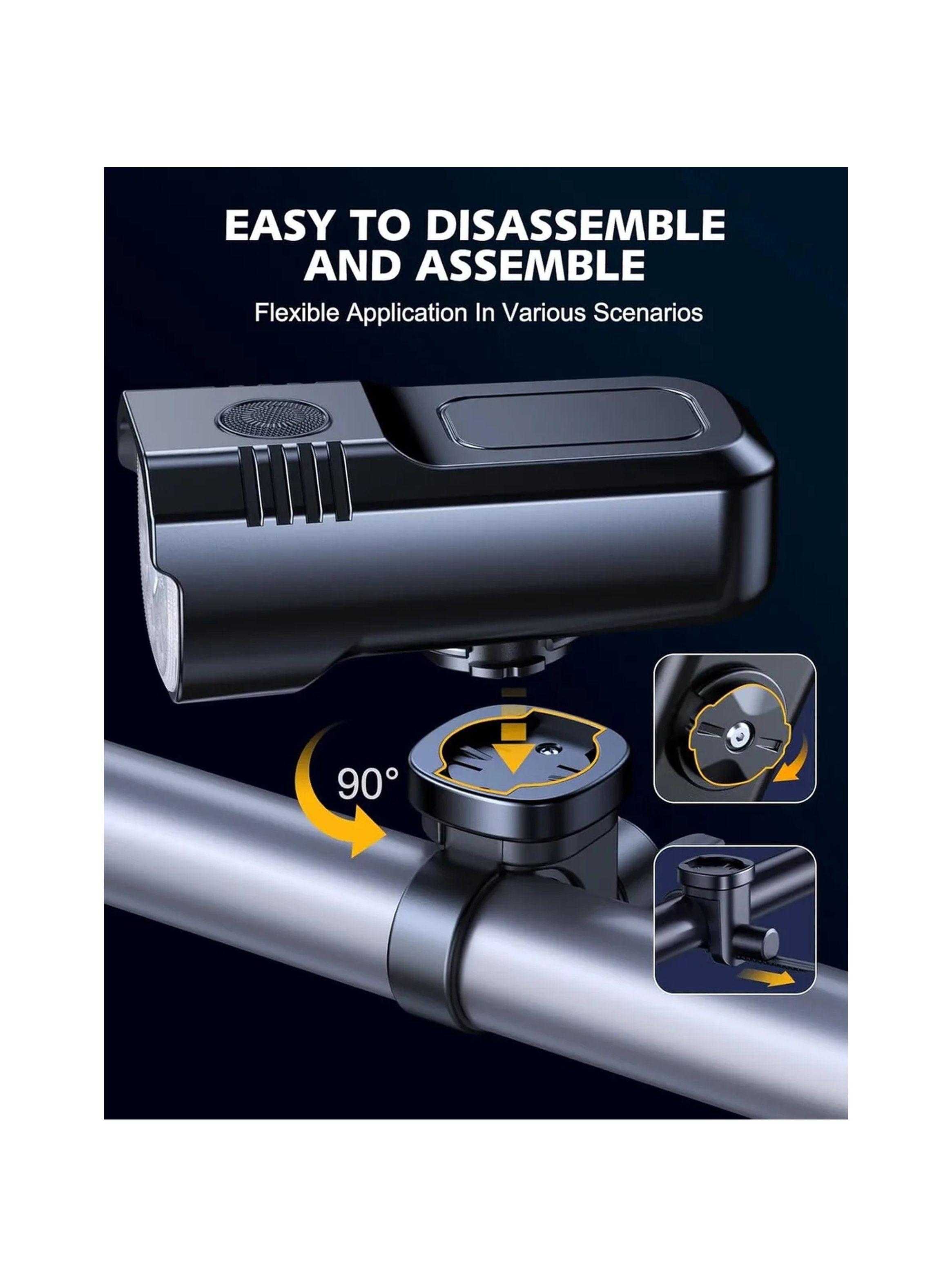 Luz Delantera Para Bicicleta 1000LM LED 8 Modos Impermeable USB Recargable-5